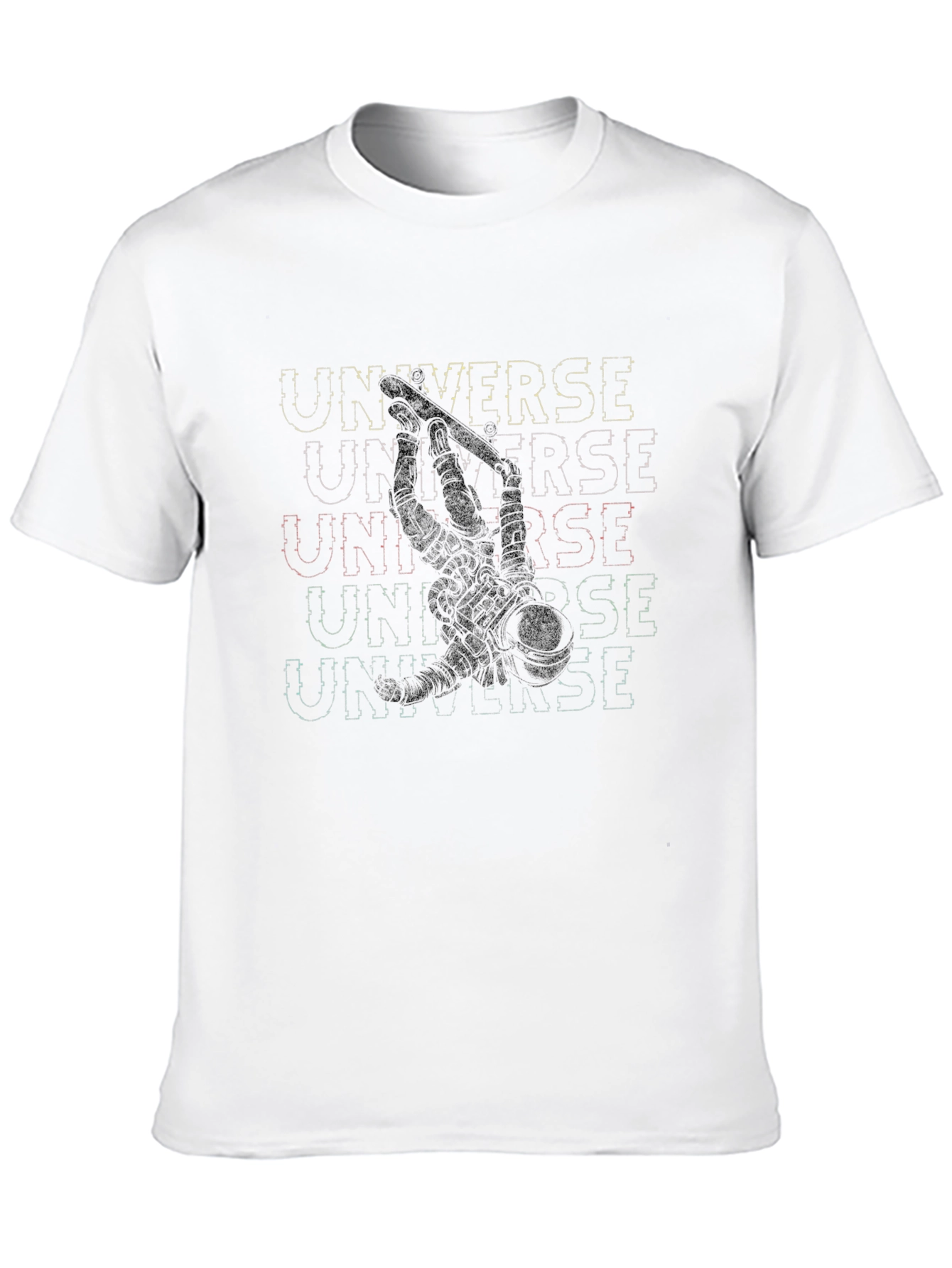 Black Universe Graphic Print Black T-Shirt view 10