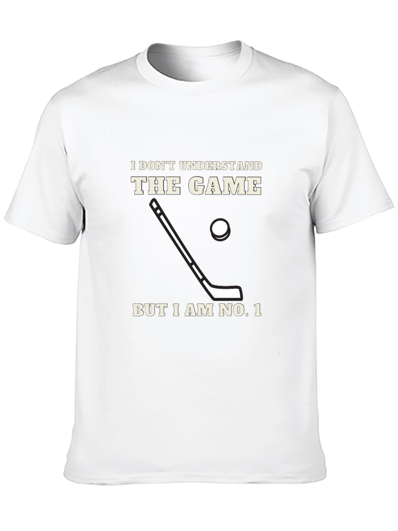 Black Funny Hockey Fan T-Shirt - I Don't Understand But I am No. 1 view 10