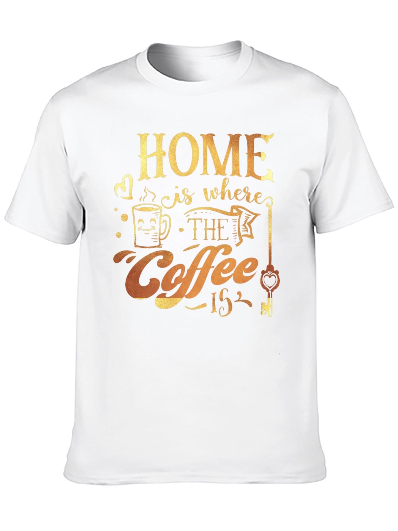 Black Home is Where the Coffee Is T-Shirt view 10