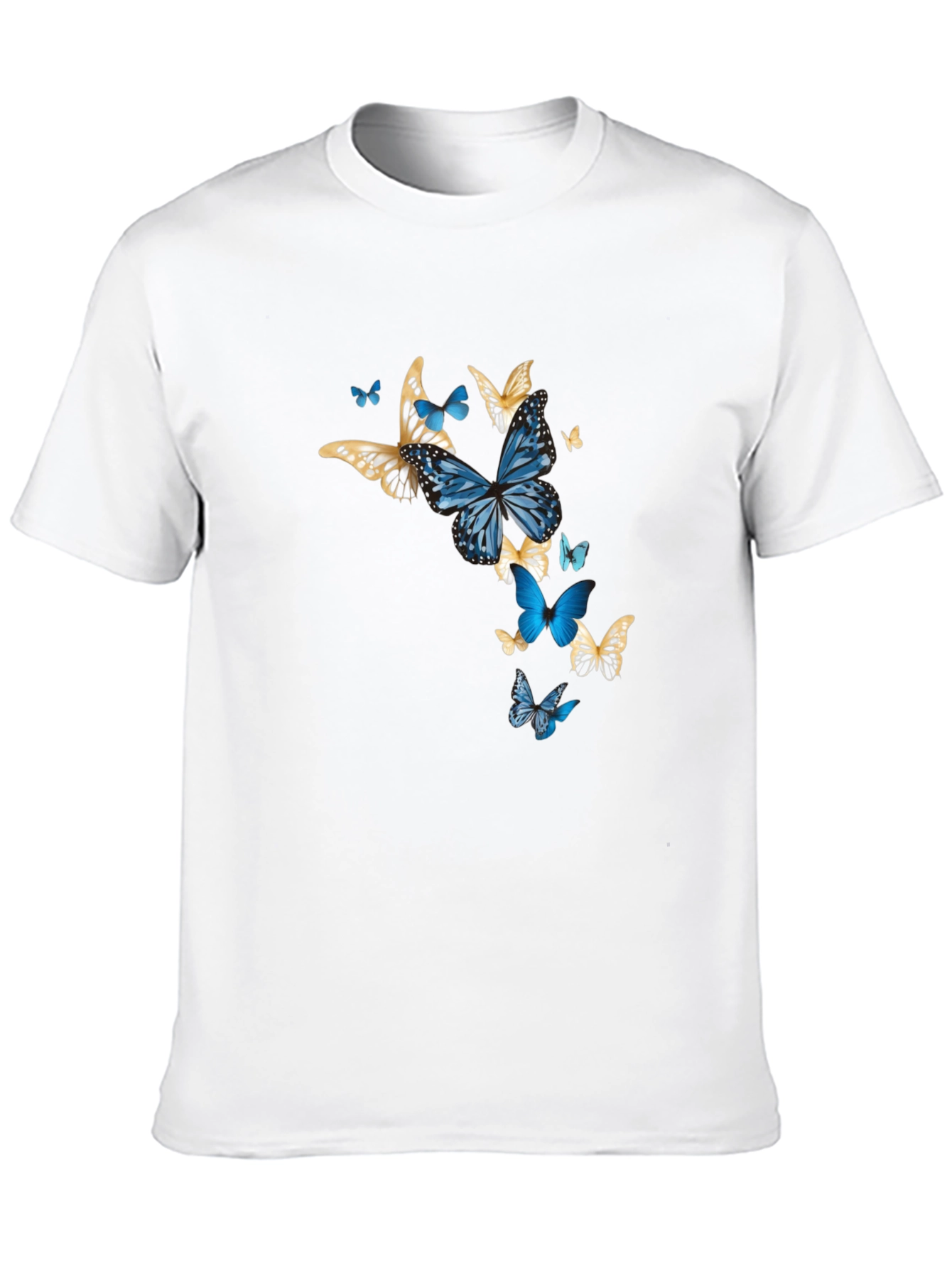 Black Butterfly Graphic Print Black T-Shirt view 10