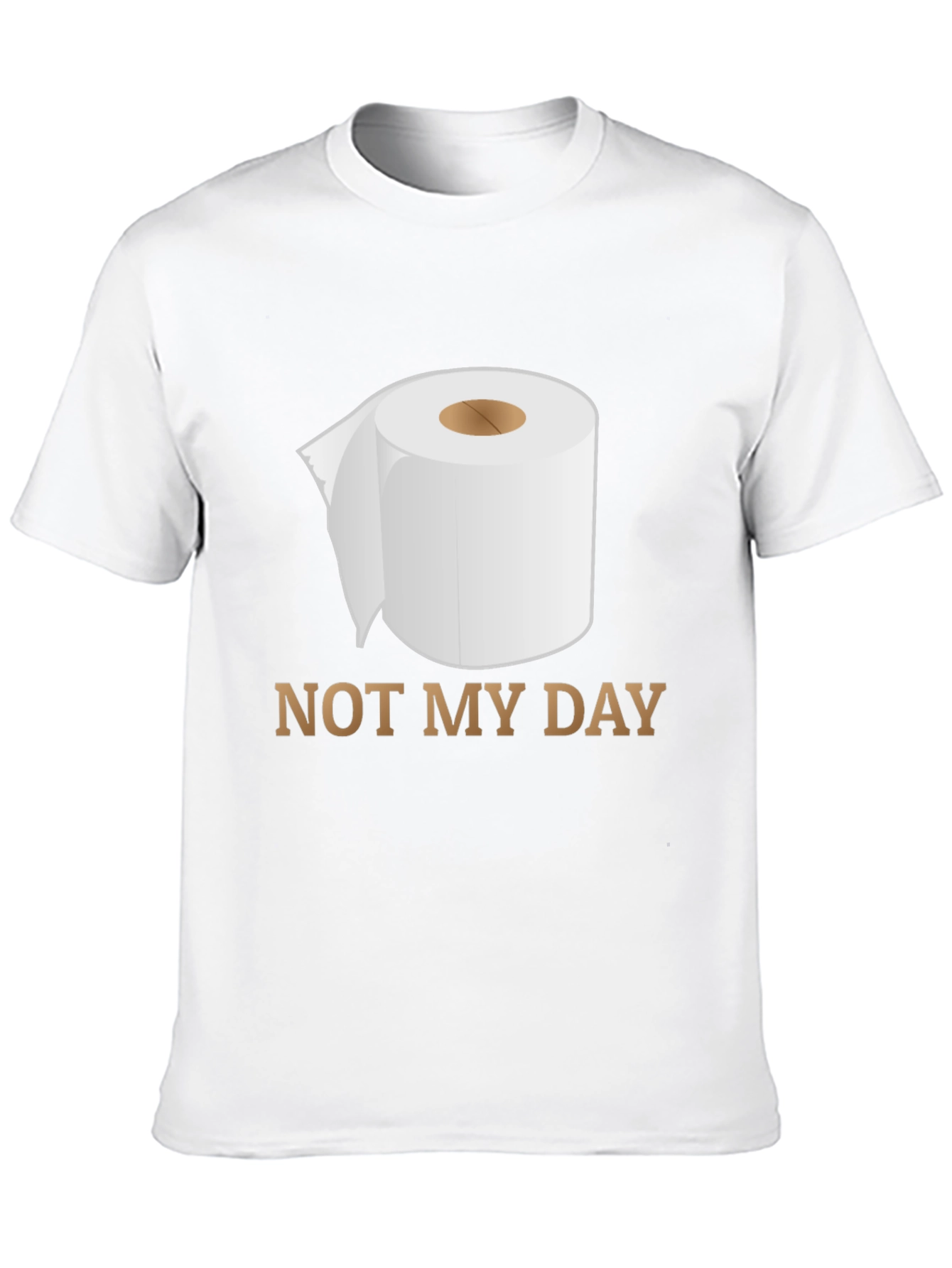 Black Not My Day Toilet Paper Humor Graphic Tee view 10