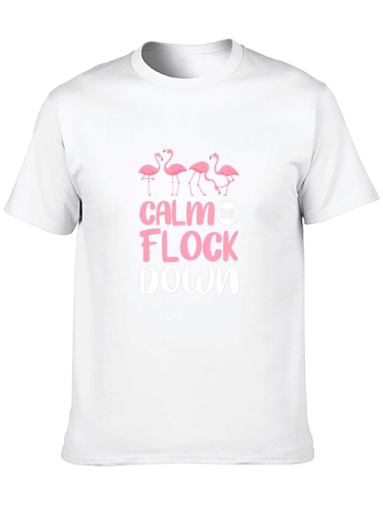 Black Calm The Flock Down Flamingo Graphic Tee view 10