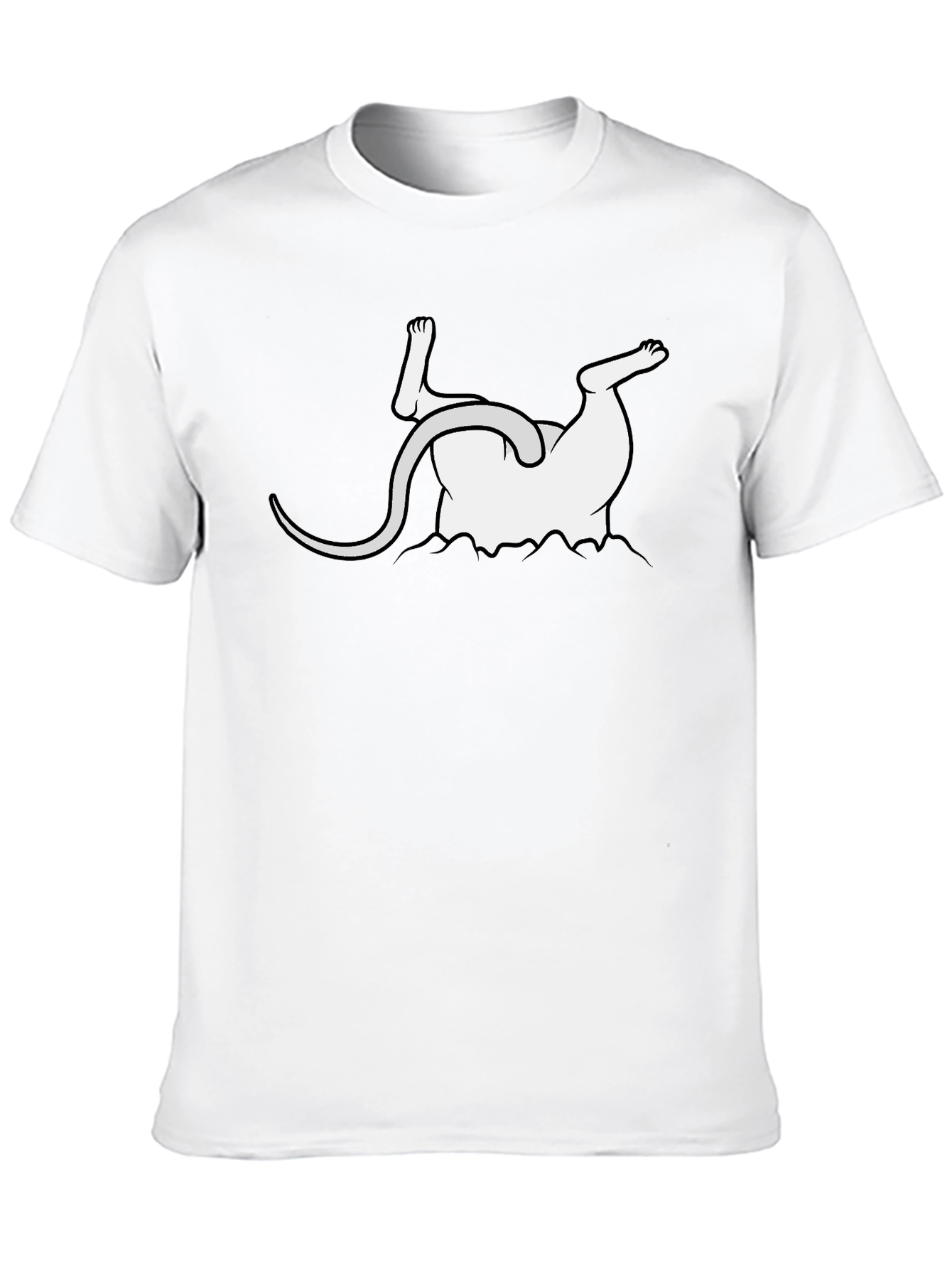 Black Upside Down Mouse Graphic Tee - Funny Unisex T-Shirt view 10