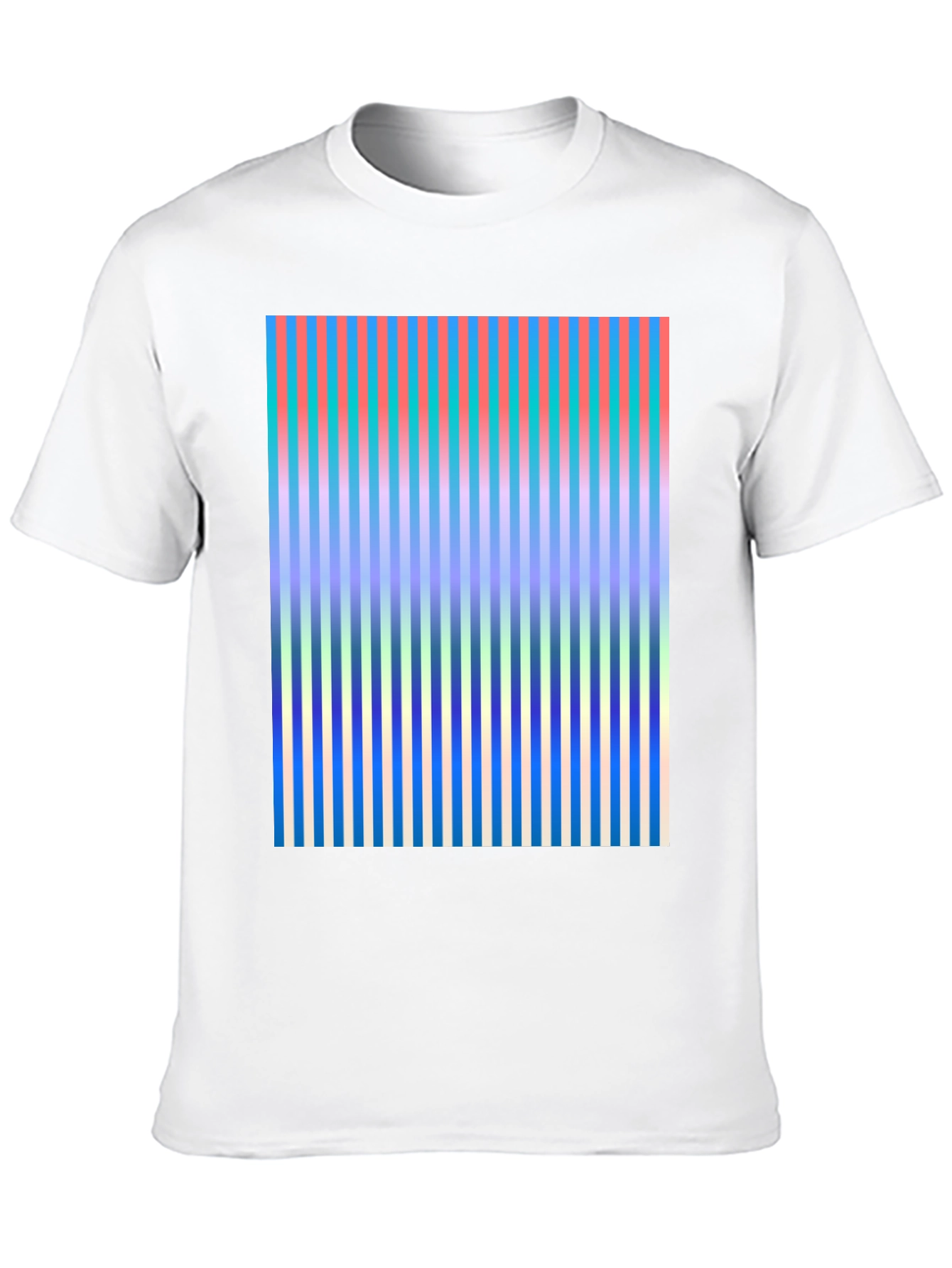 Black Abstract Stripe Graphic Tee view 10