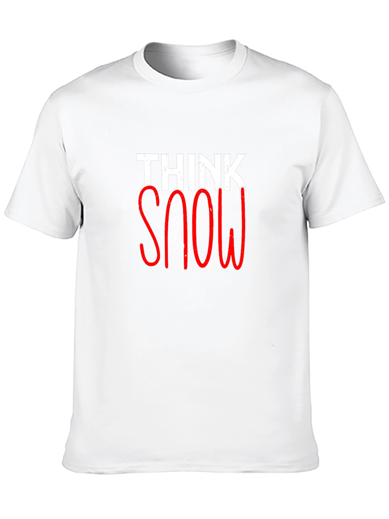 Black Think Snow Graphic Tee - Stylish Winter Shirt view 10