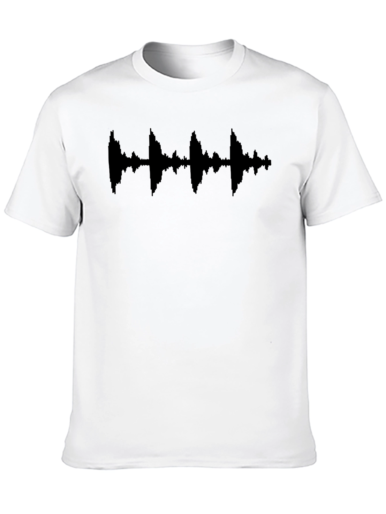 Black Soundwave Graphic Black T-Shirt view 10