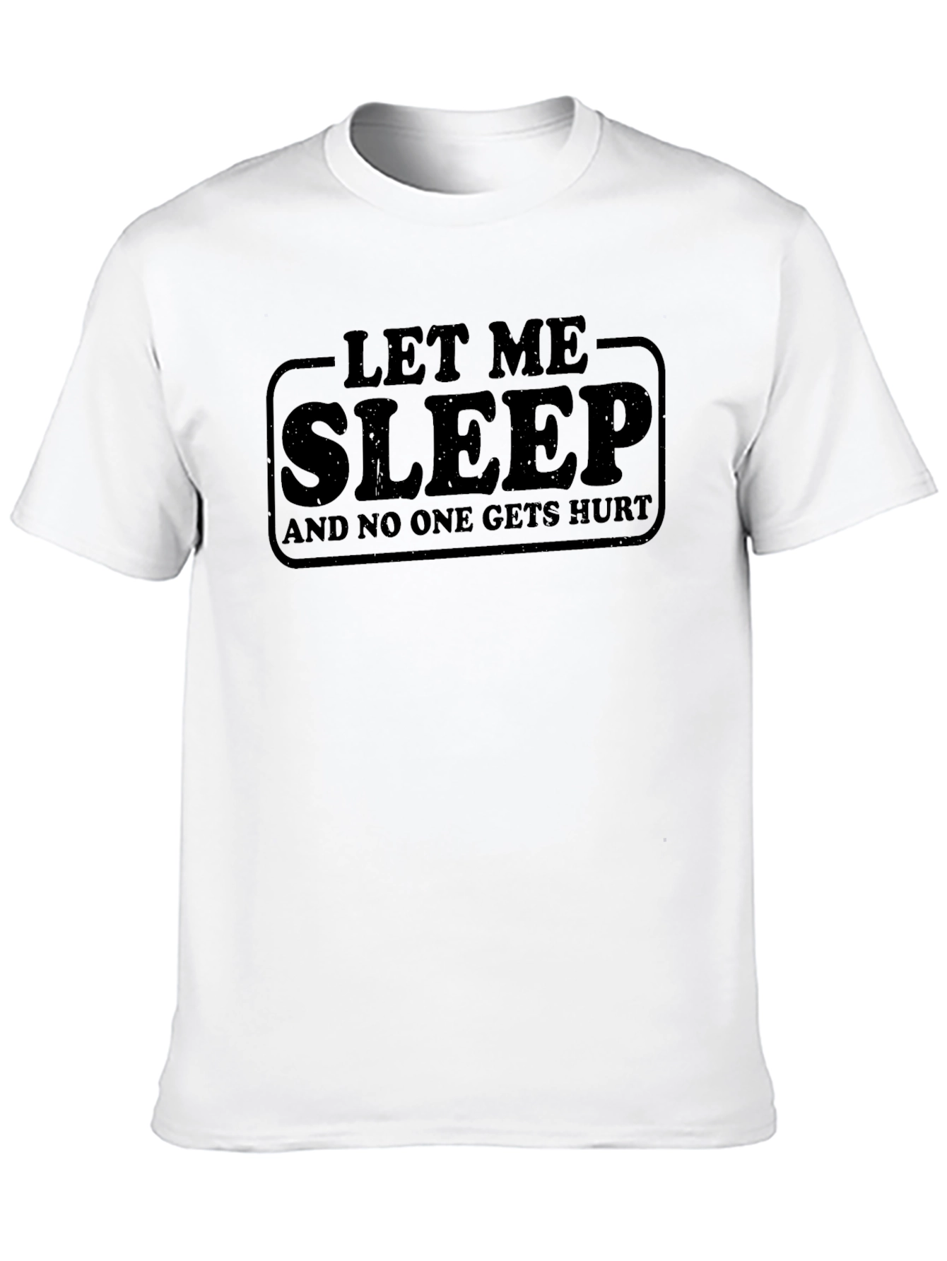 Black Let Me Sleep Funny T-Shirt view 10