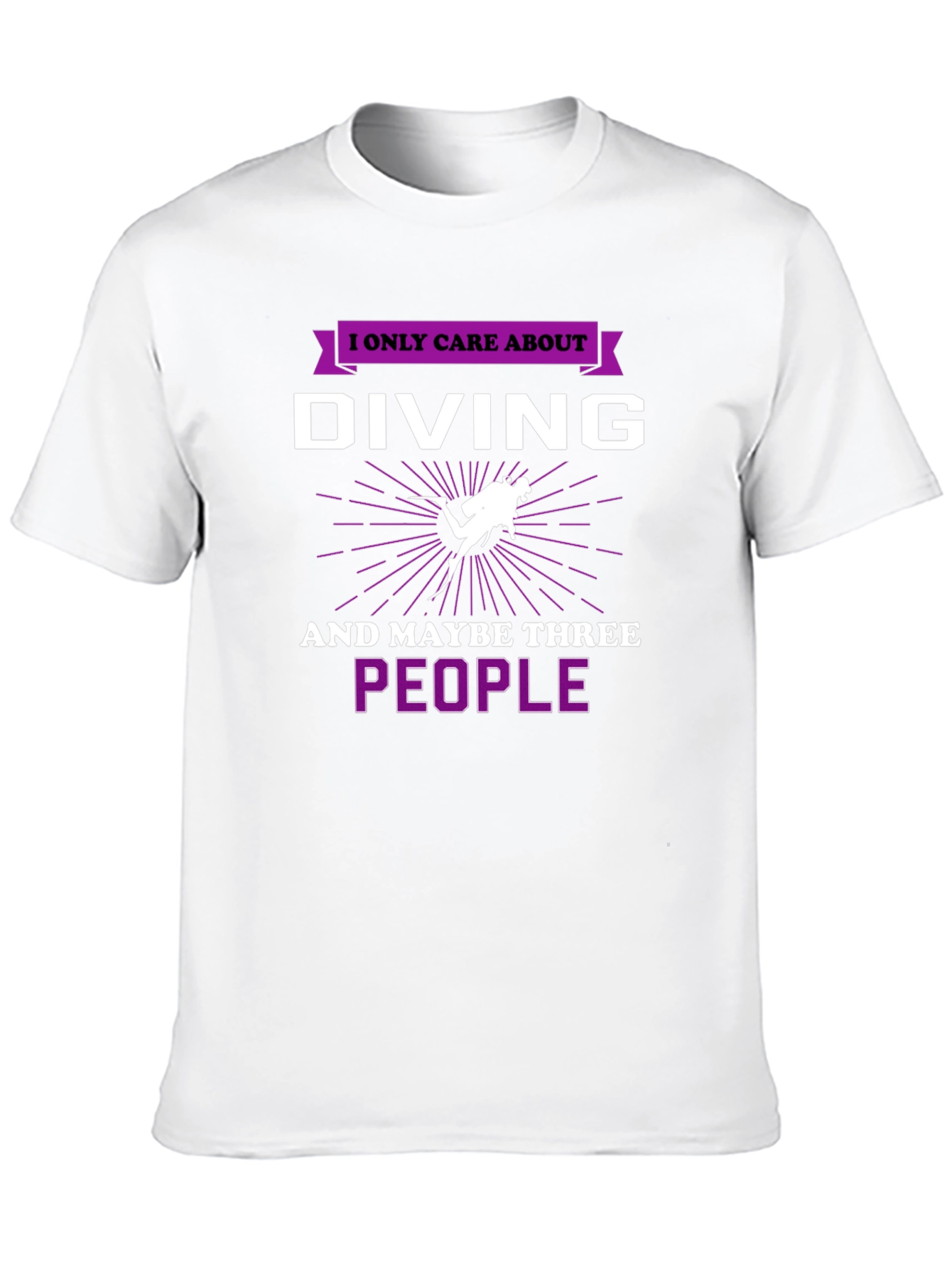 Diving Lover Graphic Tee - I Only Care About Diving - 10