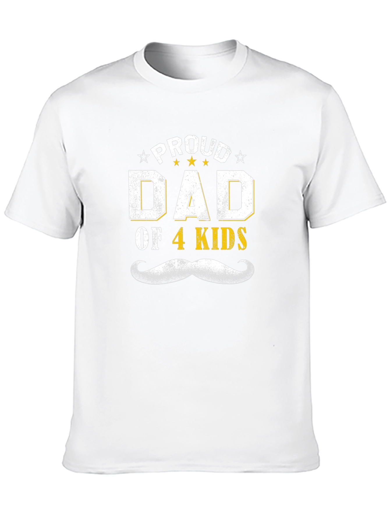 Black Proud Dad of 4 Kids T-Shirt - Father's Day Gift view 10
