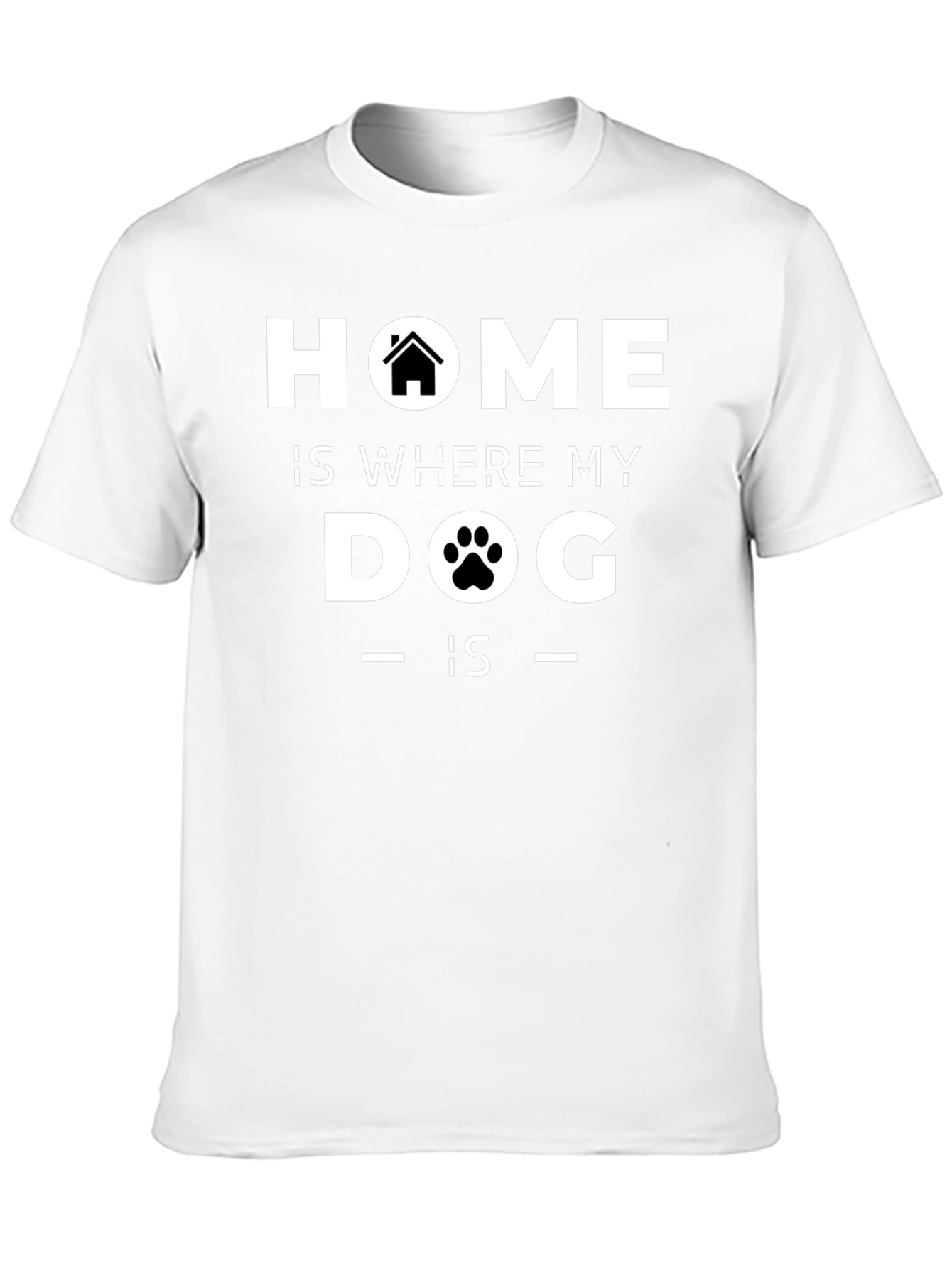Black Home Is Where My Dog Is T-Shirt view 10