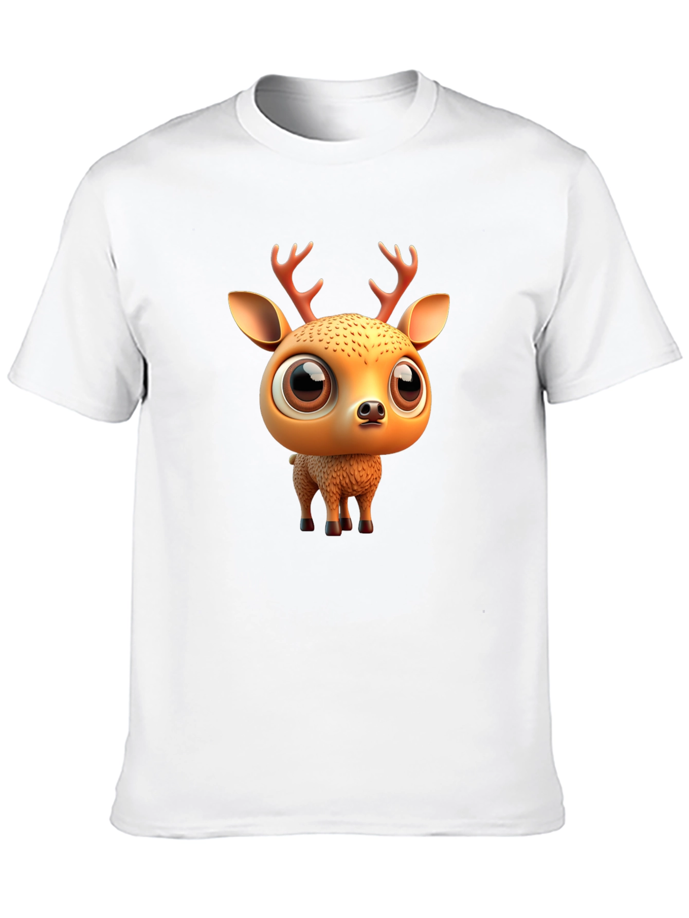 Black Cute Deer Graphic Tee view 10