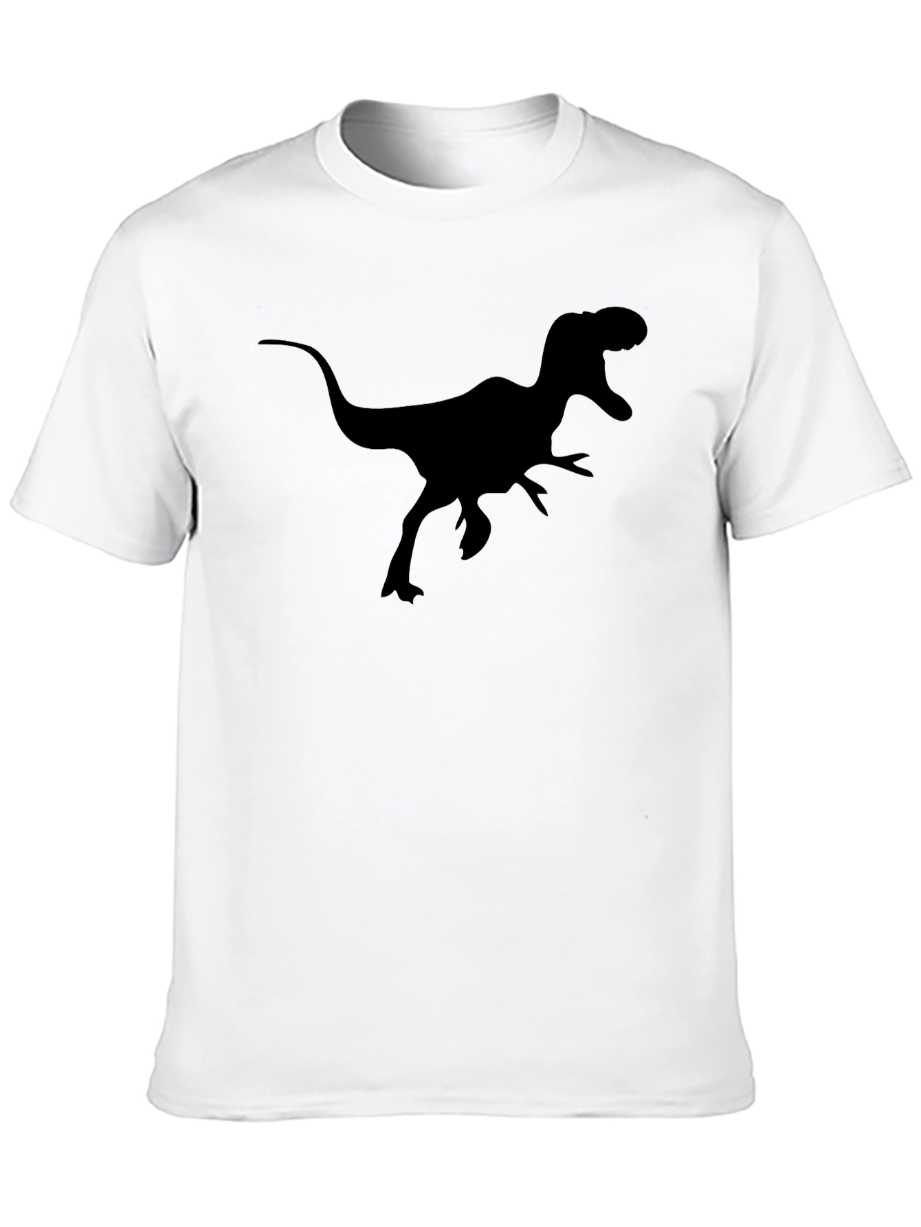 Black Dinosaur Graphic Tee - Black Cotton T-Shirt view 10