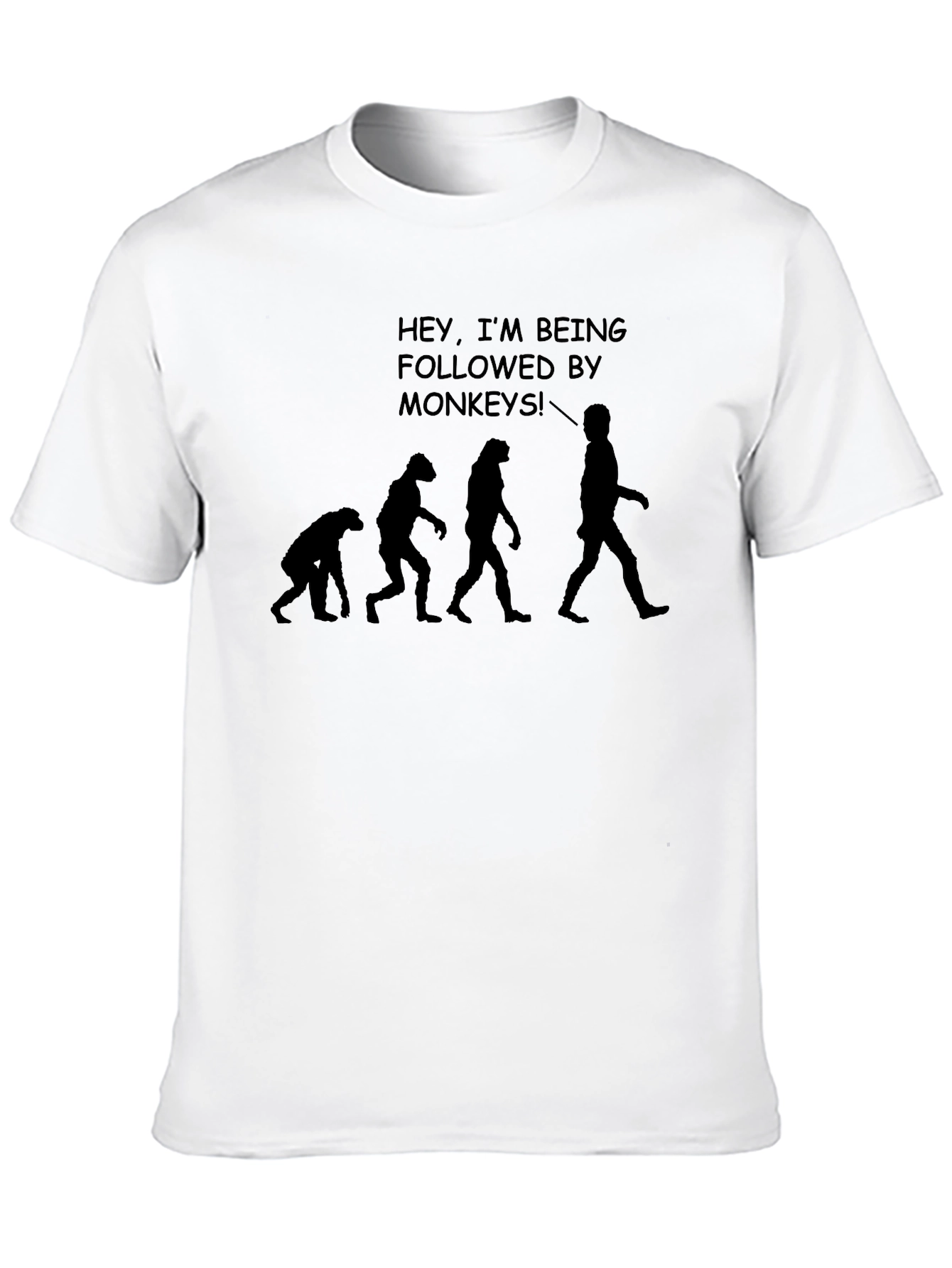 Black Funny Evolution Monkey T-Shirt view 10