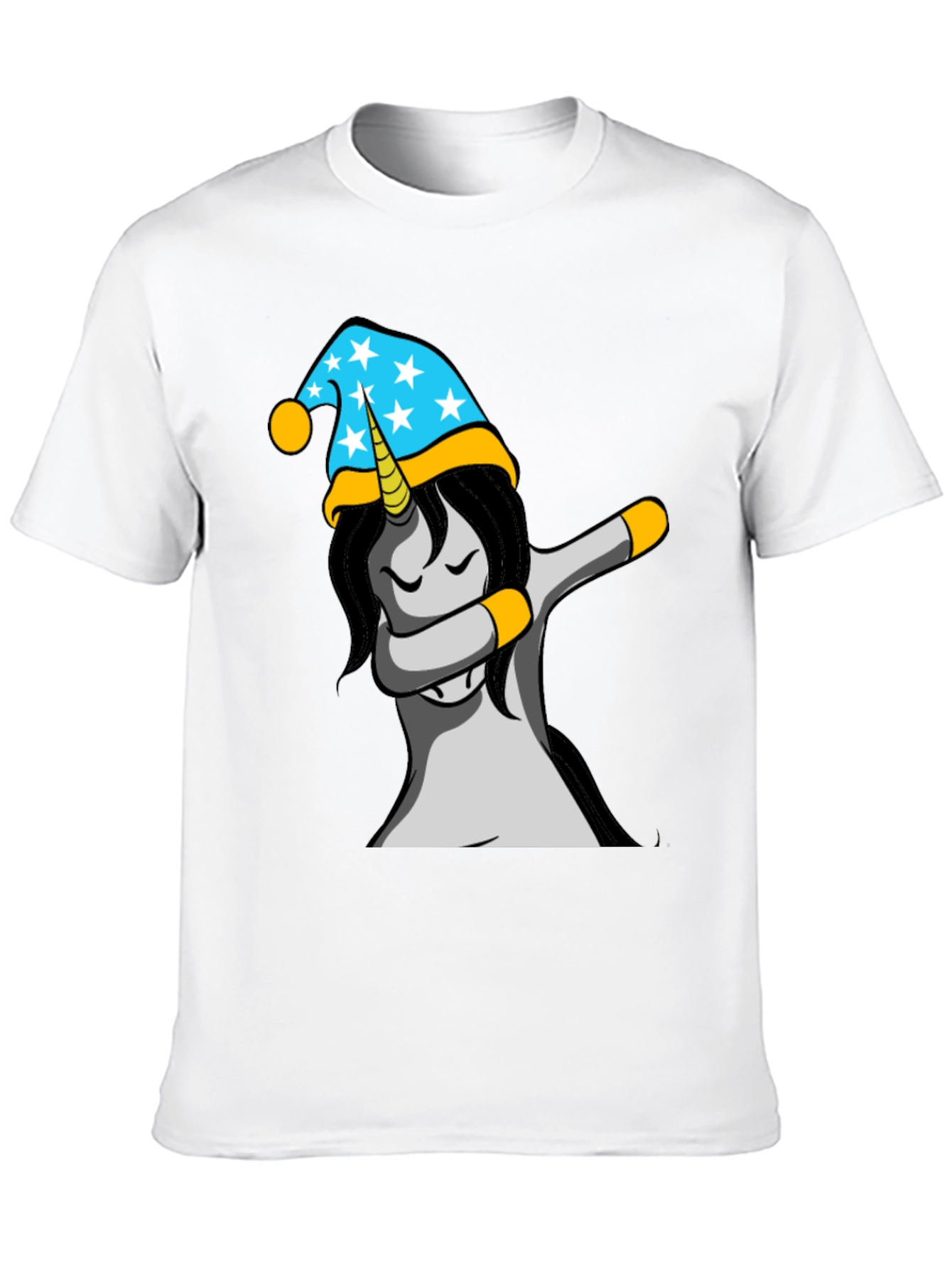 Black Unicorn Dabbing T-Shirt view 10