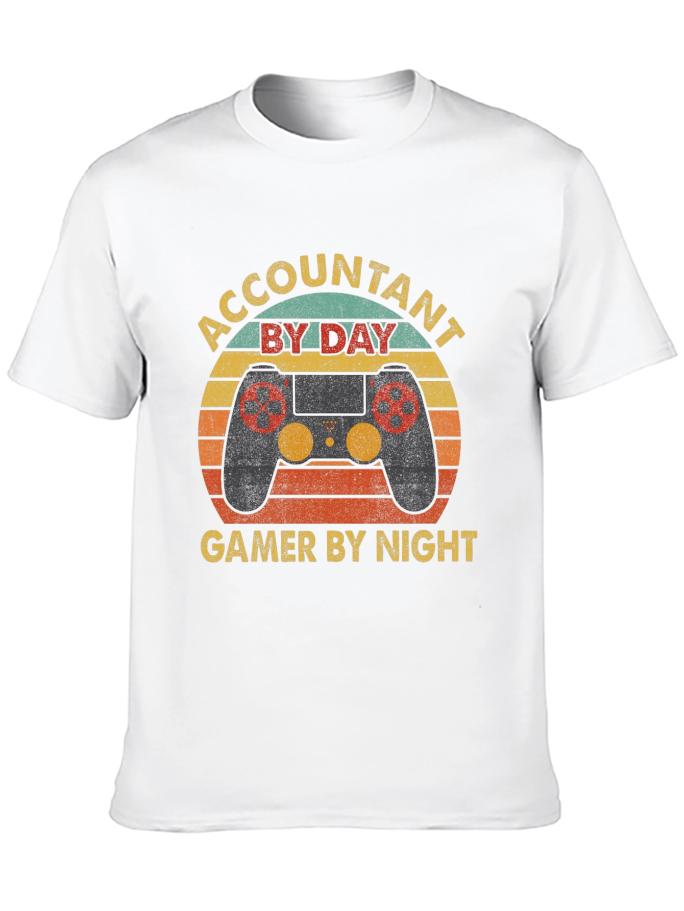 Black Accountant By Day Gamer By Night Black T-Shirt view 10