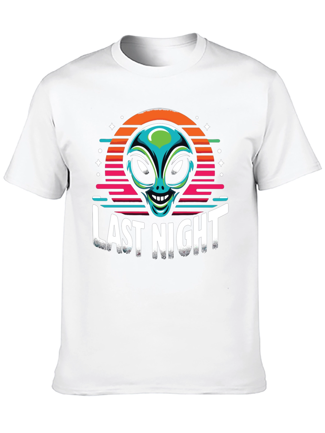 Black Last Night Alien Graphic T-Shirt view 10