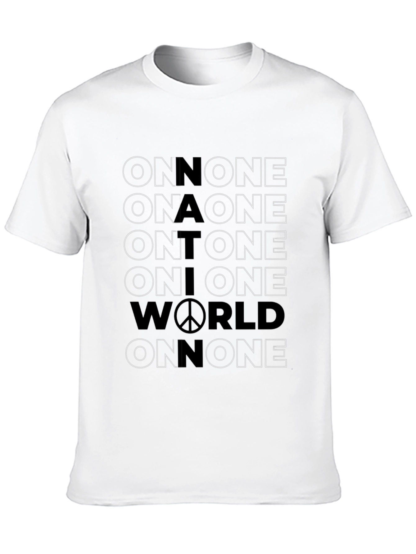 Black One Nation One World Graphic T-Shirt view 10