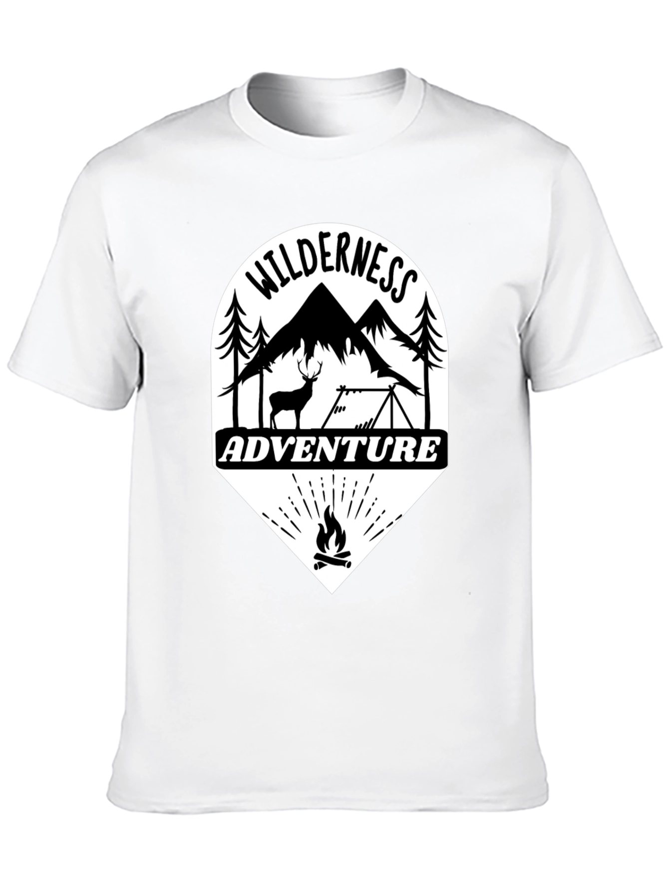 Black Wilderness Adventure Black T-Shirt - Camping & Outdoors view 10