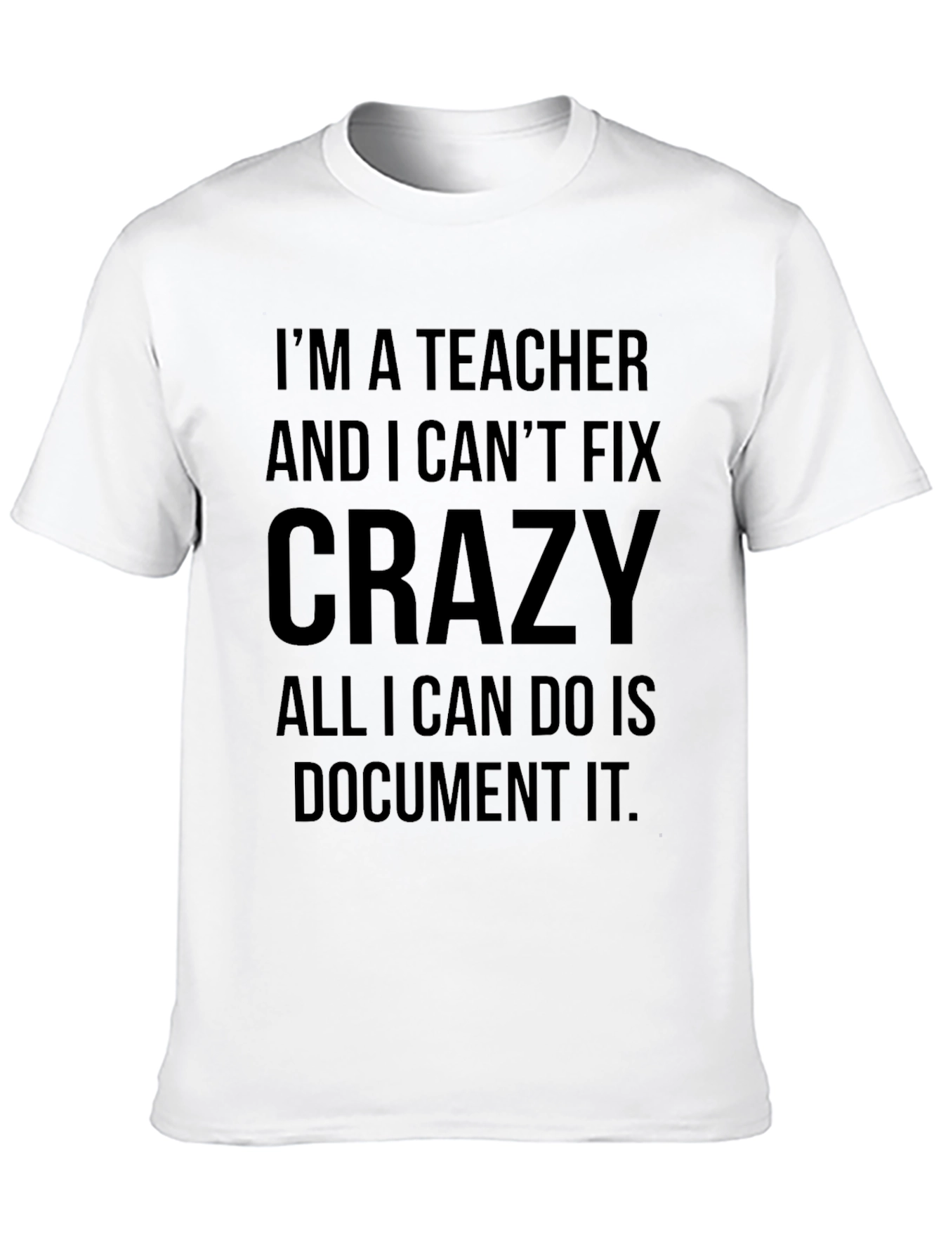 Black Teacher Crazy Funny Black T-Shirt view 10