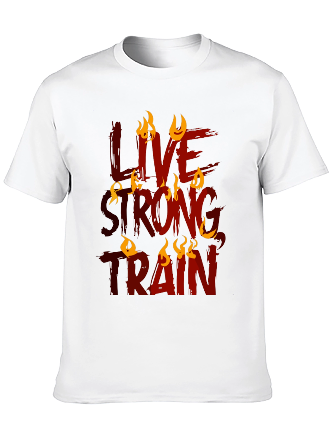 Black Live Strong Train Graphic Tee - Black Cotton Blend view 10