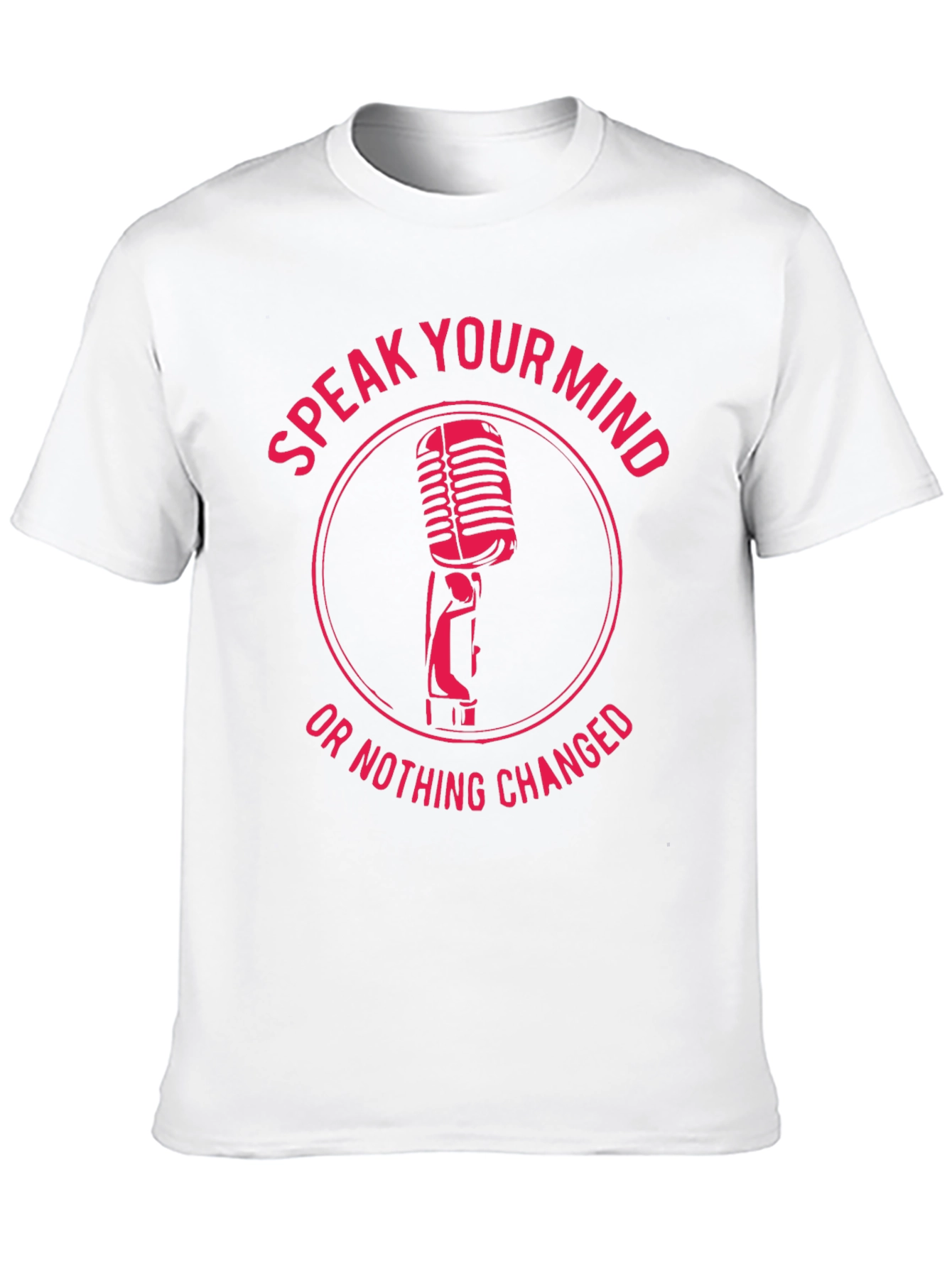 Black Speak Your Mind Tee - Retro Microphone Graphic T-Shirt view 10