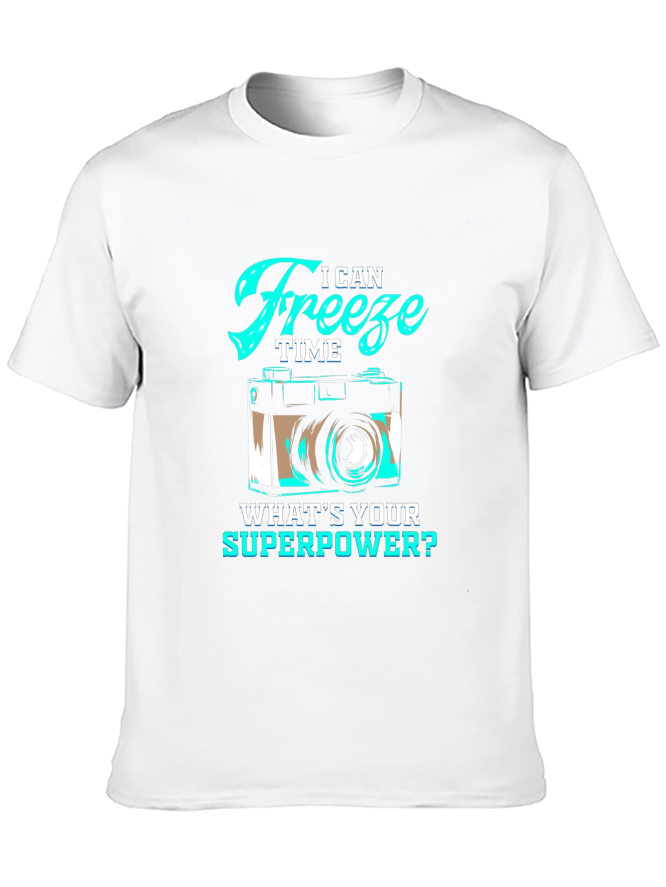 Black I Can Freeze Time Camera Graphic T-Shirt view 10