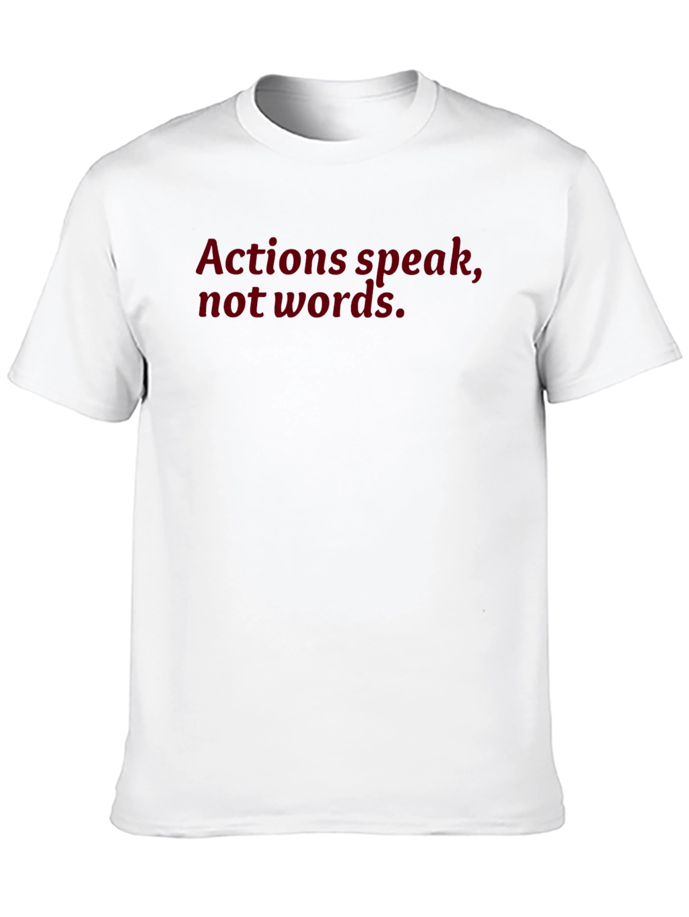 Black Actions Speak Black Tee - Motivational T-Shirt view 10
