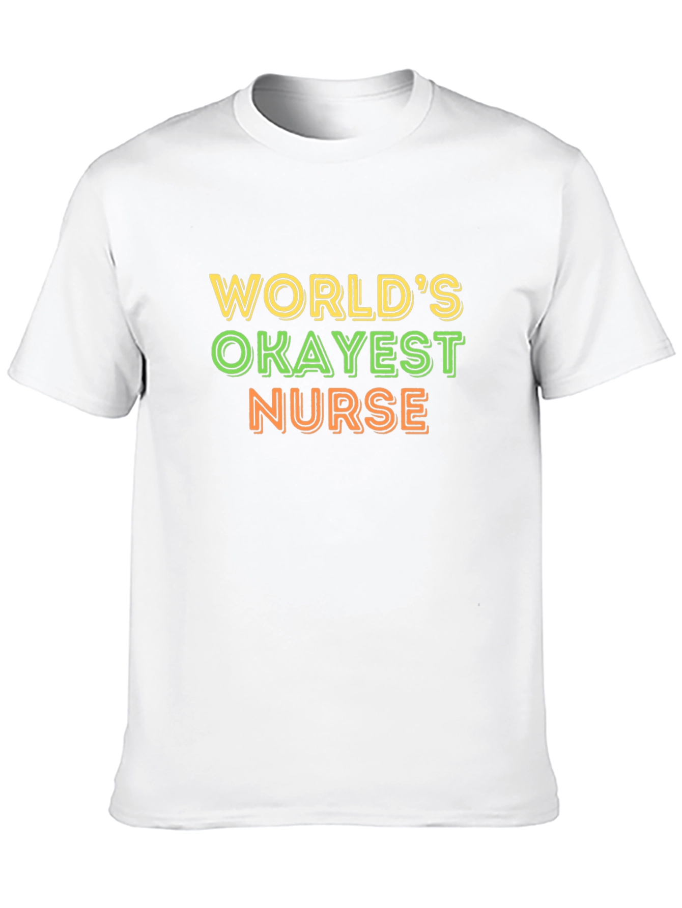 Black World's Okayest Nurse T-Shirt - Funny Graphic Tee view 10