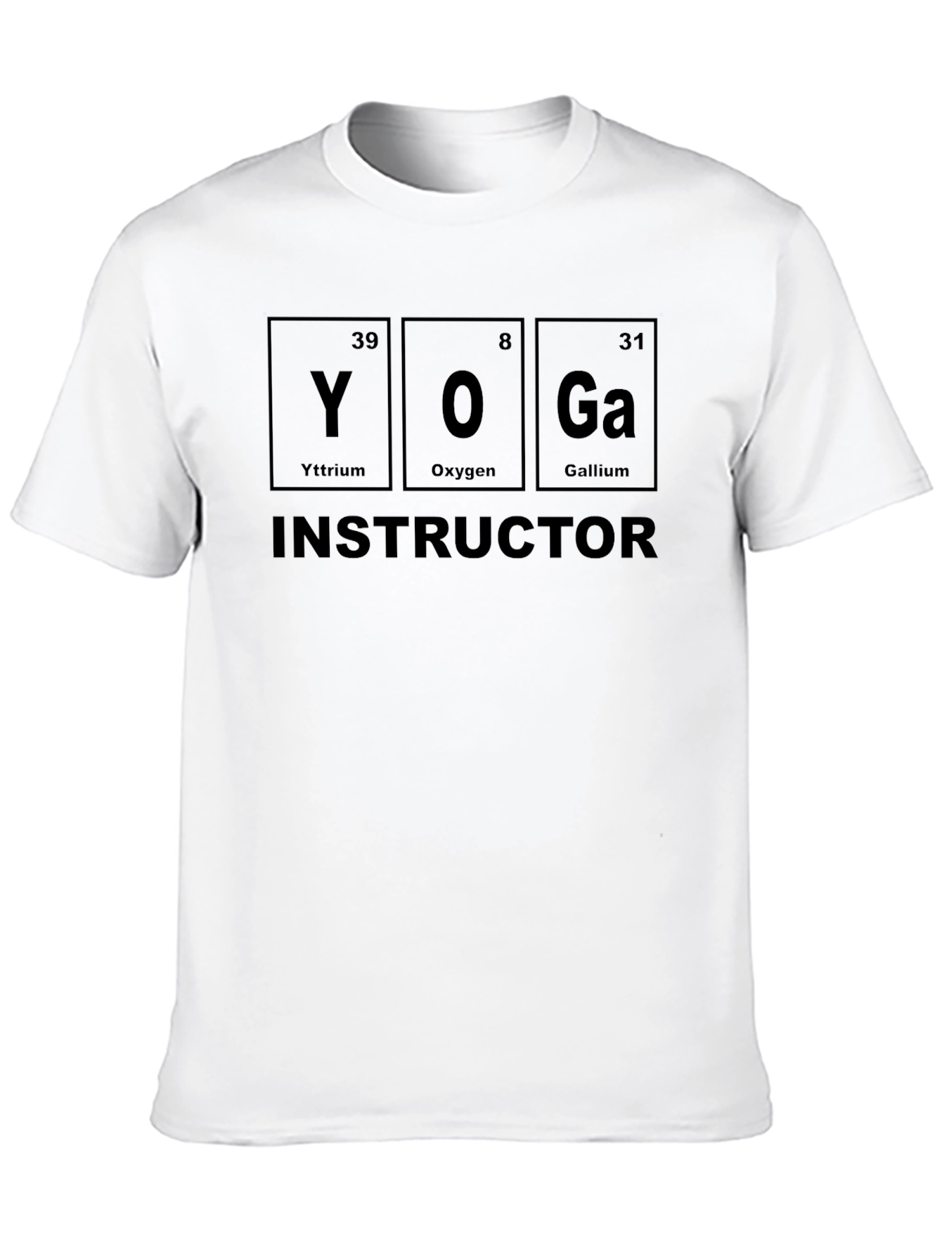Black Yoga Instructor Periodic Table T-Shirt view 10