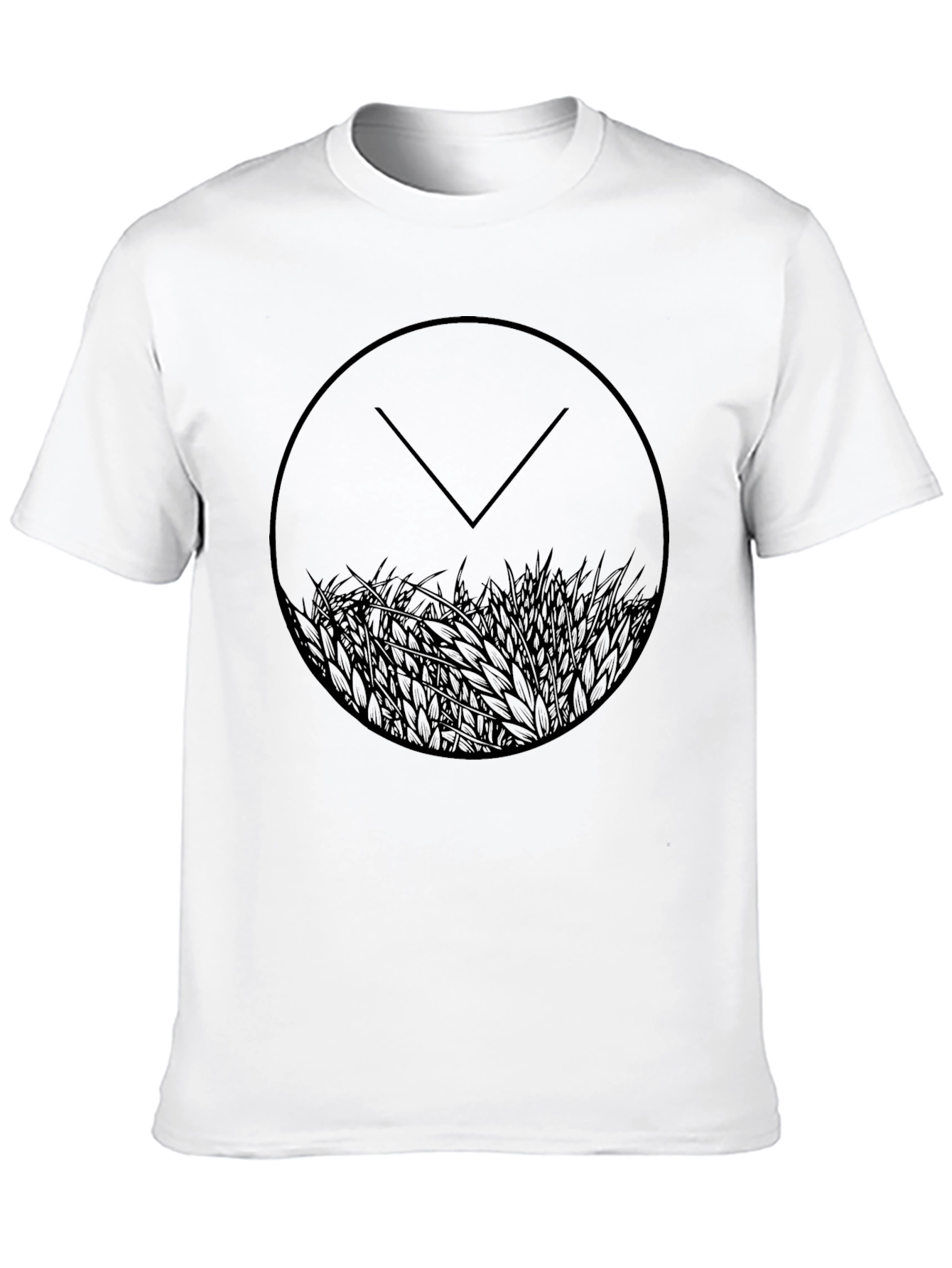 Black Graphic Tee: Circular Design, Minimalist Style view 10
