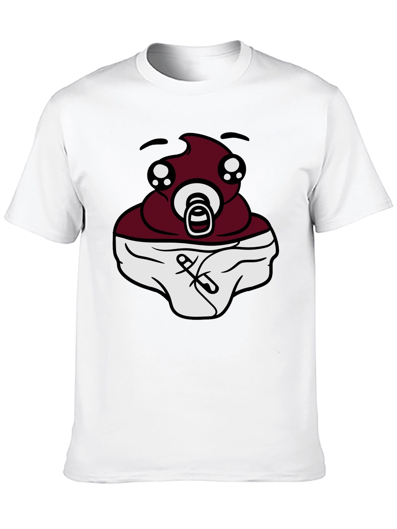 Black Baby Poop Emoji Black T-Shirt - Funny Graphic Tee view 10