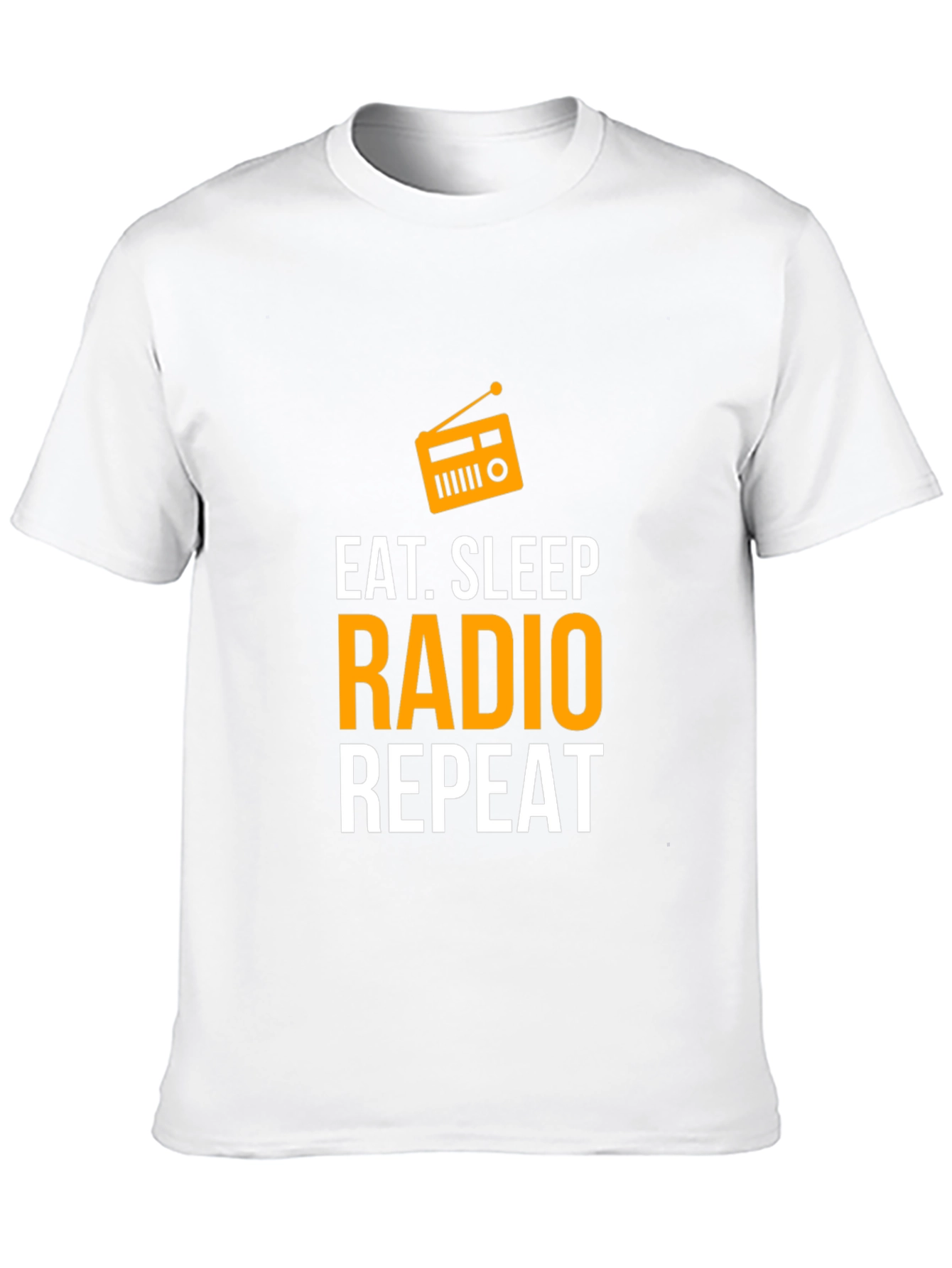 Black Eat Sleep Radio Repeat T-Shirt - Radio Lover Tee view 10