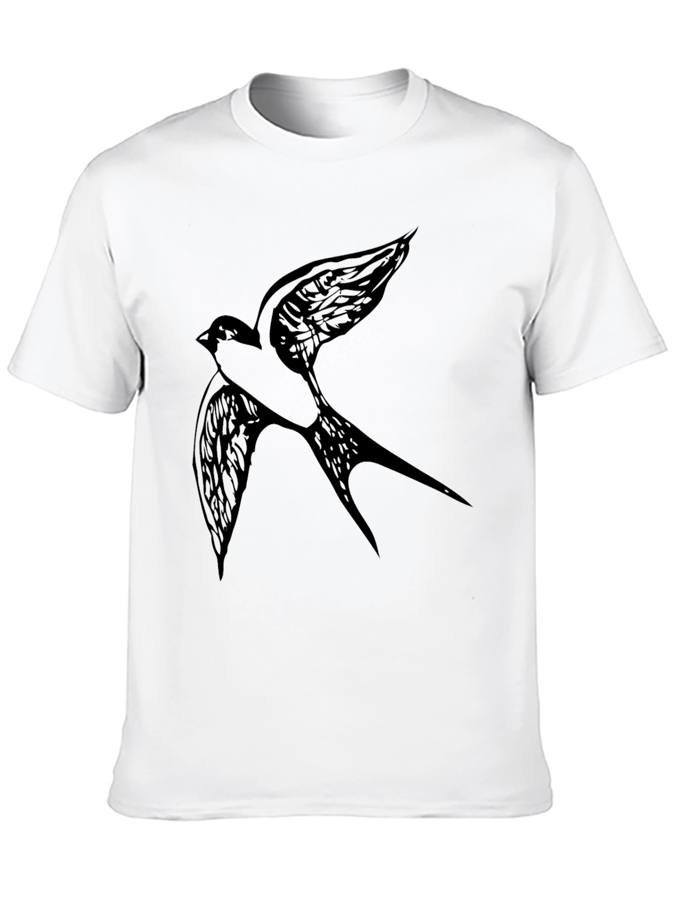 Black Black T-Shirt with Bird Graphic view 10