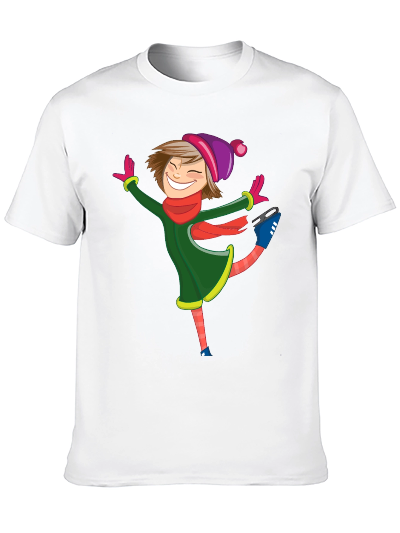 Black Skating Girl Graphic Tee - Black Cotton Blend Shirt view 10