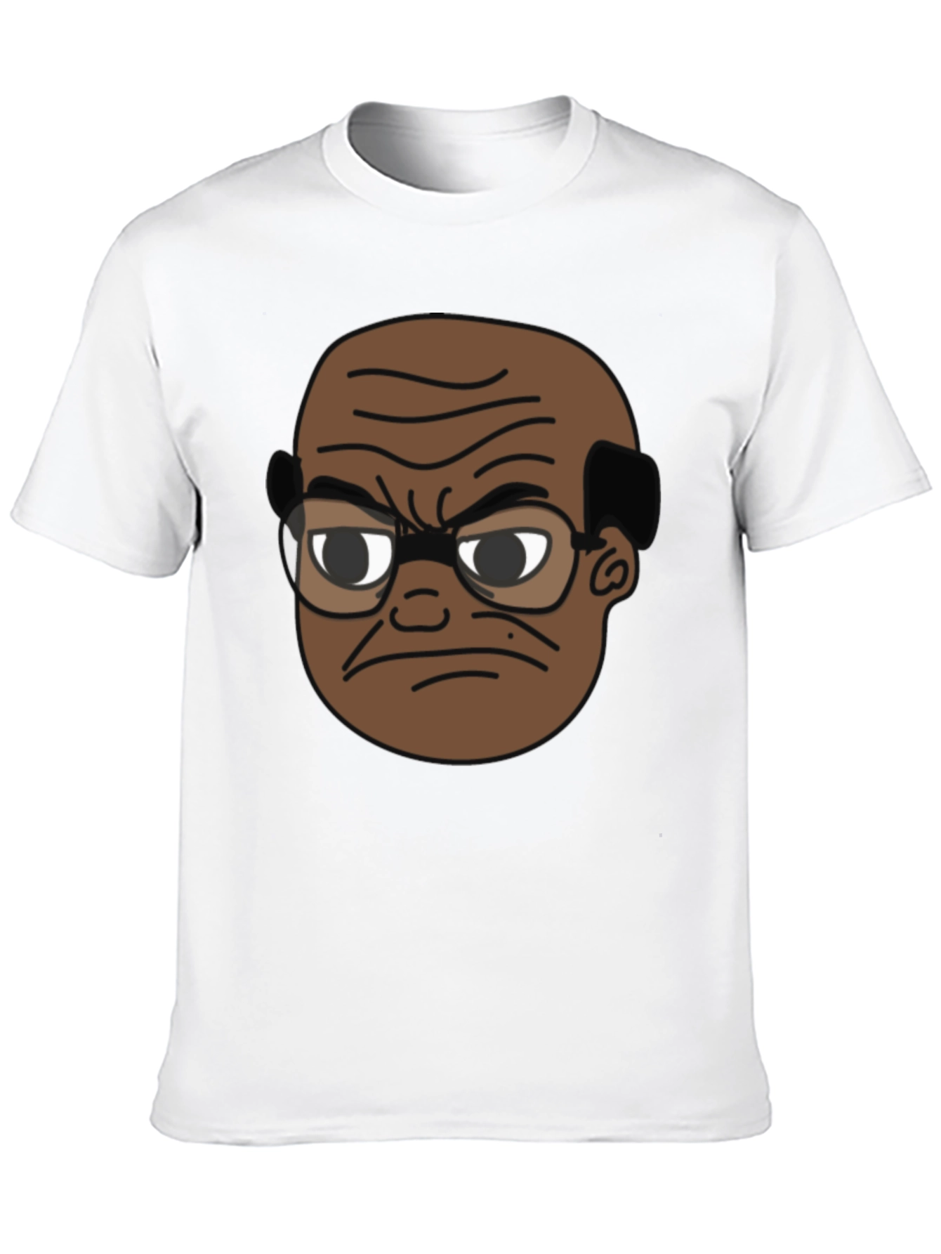 Black Angry Old Man Cartoon Graphic Tee view 10