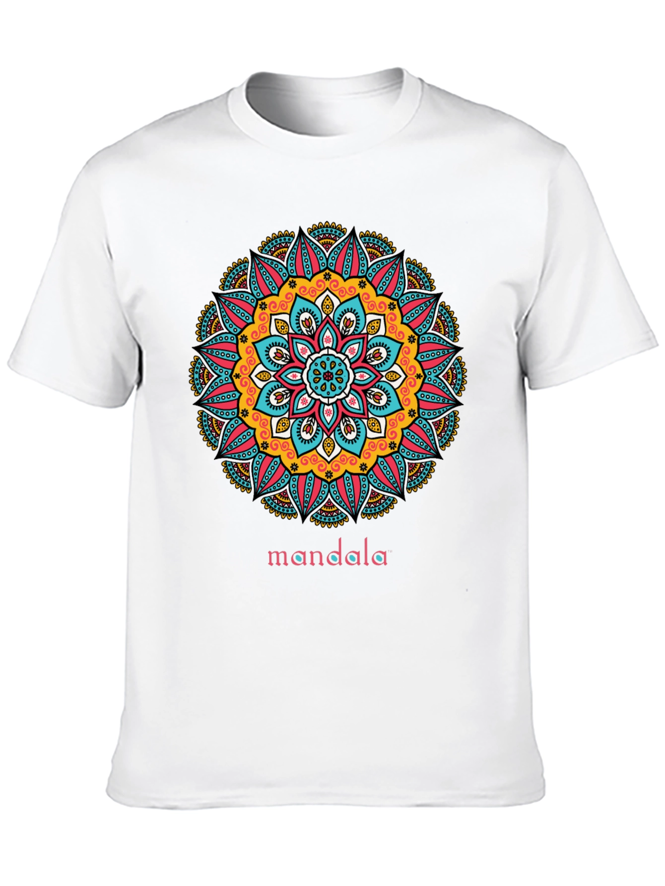 Black Mandala Graphic Print Black T-Shirt view 10
