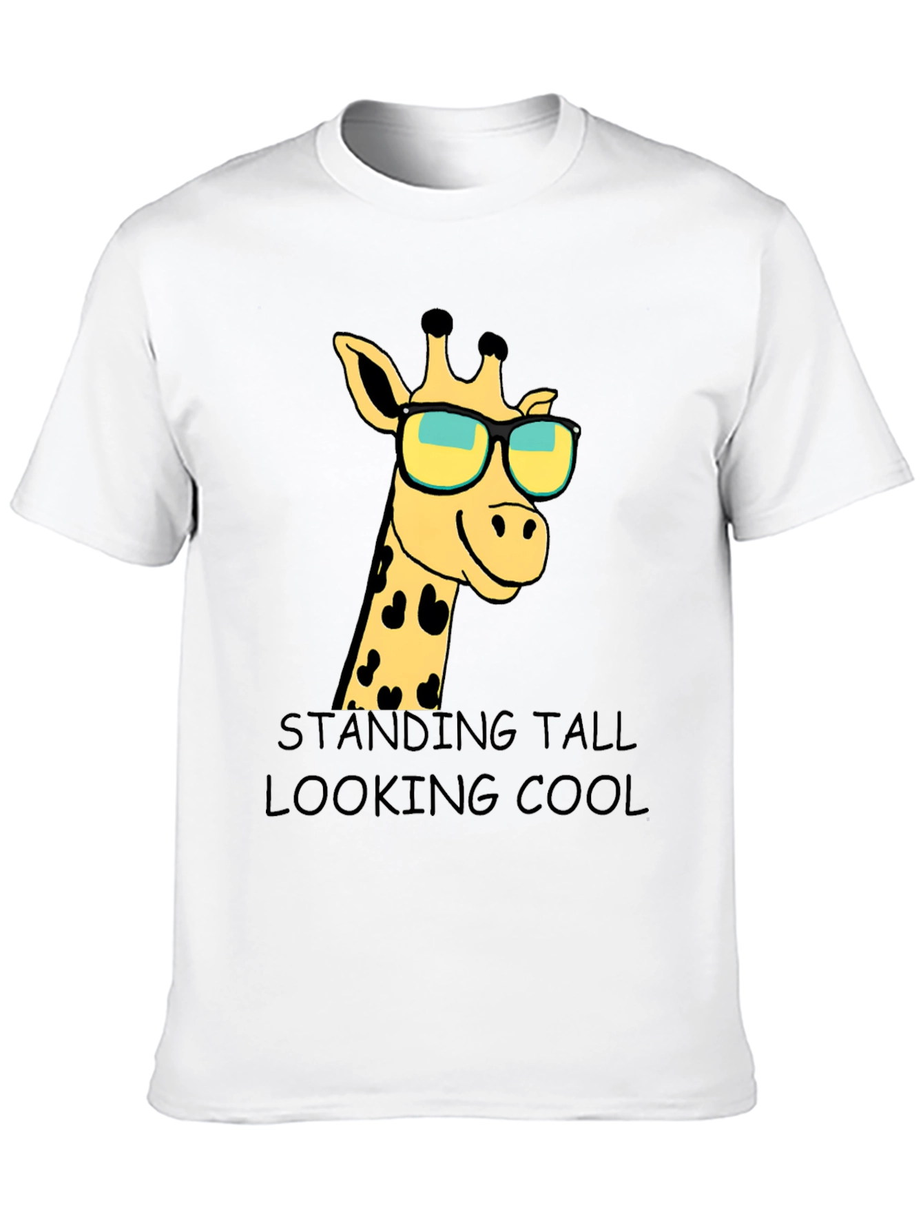 Black Giraffe Sunglasses Graphic T-Shirt: Standing Tall Looking Cool view 10