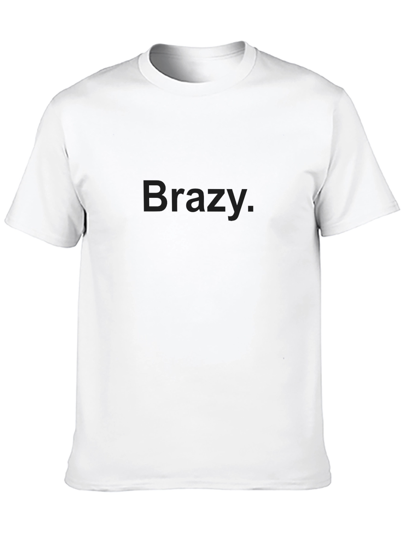 Black Brazy T-Shirt - Black Crew Neck Tee view 10