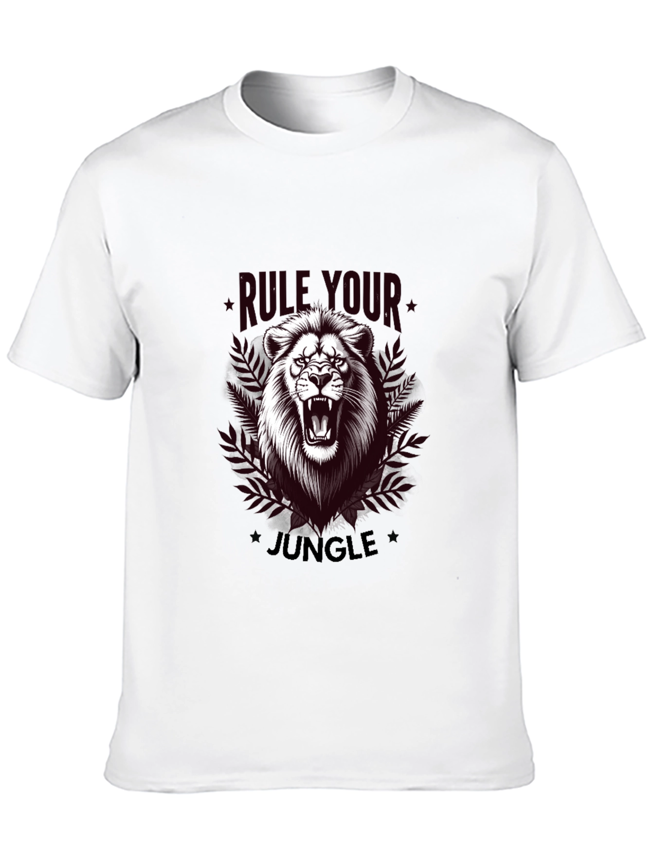 Black Rule Your Jungle Lion Graphic T-Shirt view 10