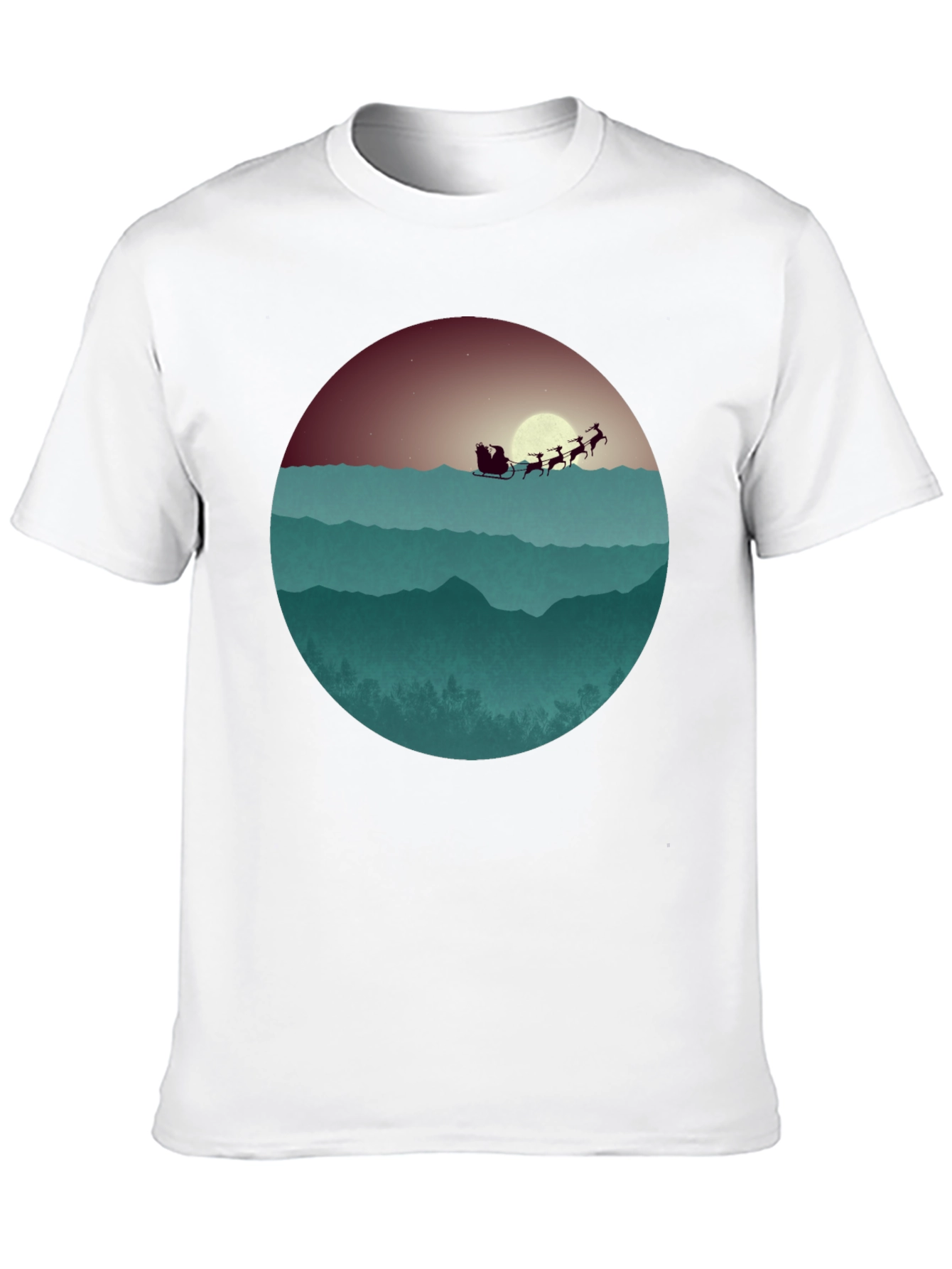 Santa's Sleigh Graphic Tee - Holiday Style - 10