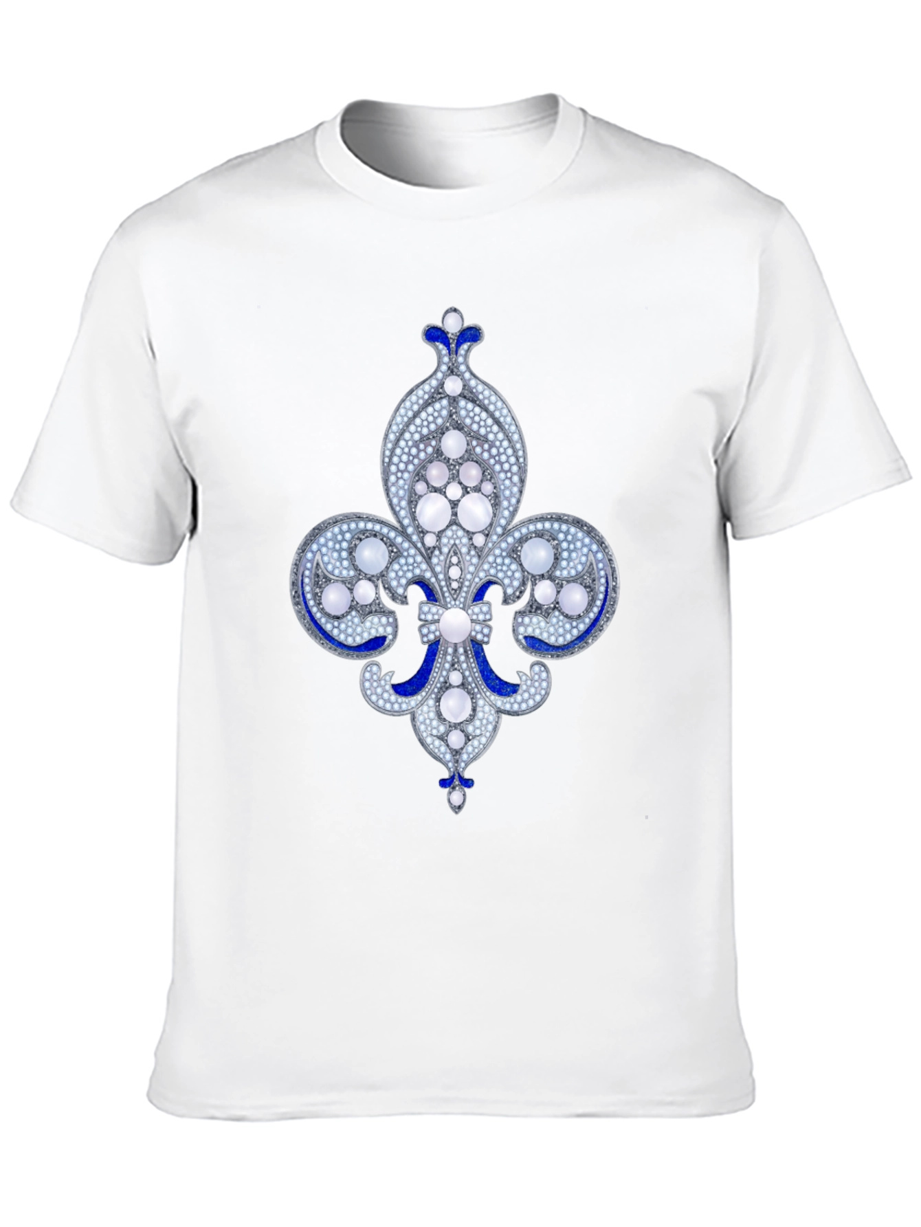 Black Elegant Fleur-de-lis Graphic Tee - Black view 10