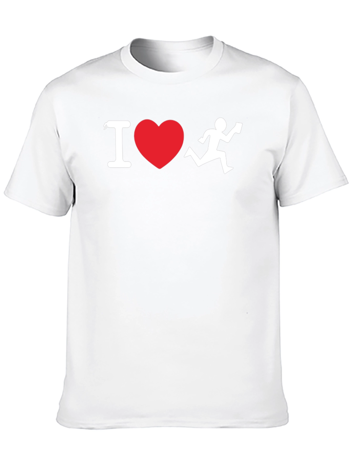 Black I Heart Running T-Shirt - Black Cotton Blend view 10