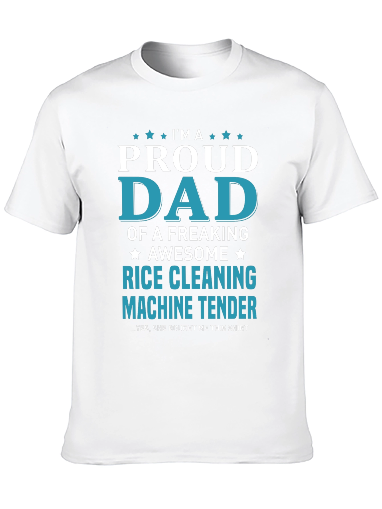 Black Proud Dad Rice Cleaning Machine Tender T-Shirt view 10