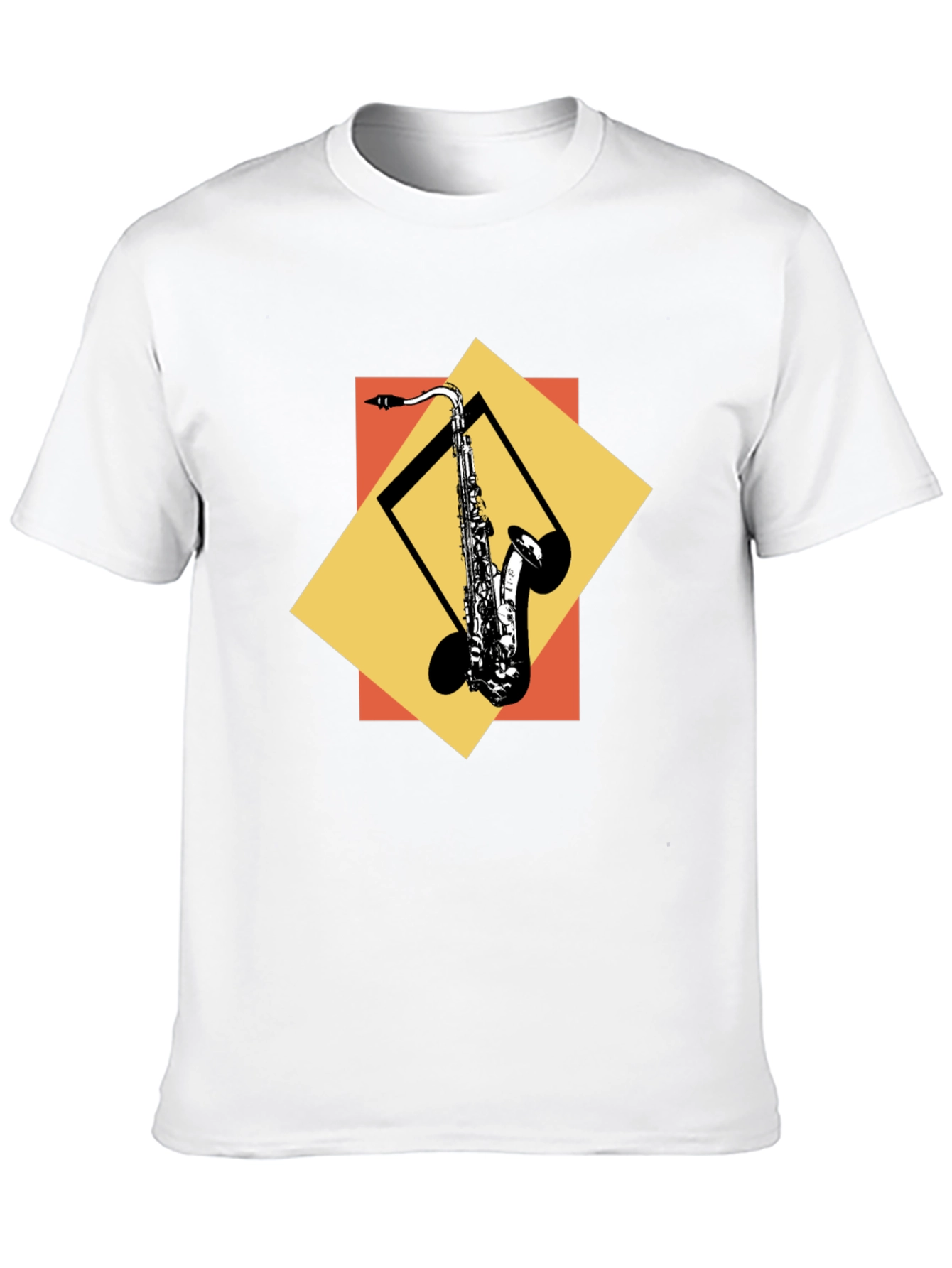 Black Saxophone Graphic Tee - Cool Music Lover Shirt view 10
