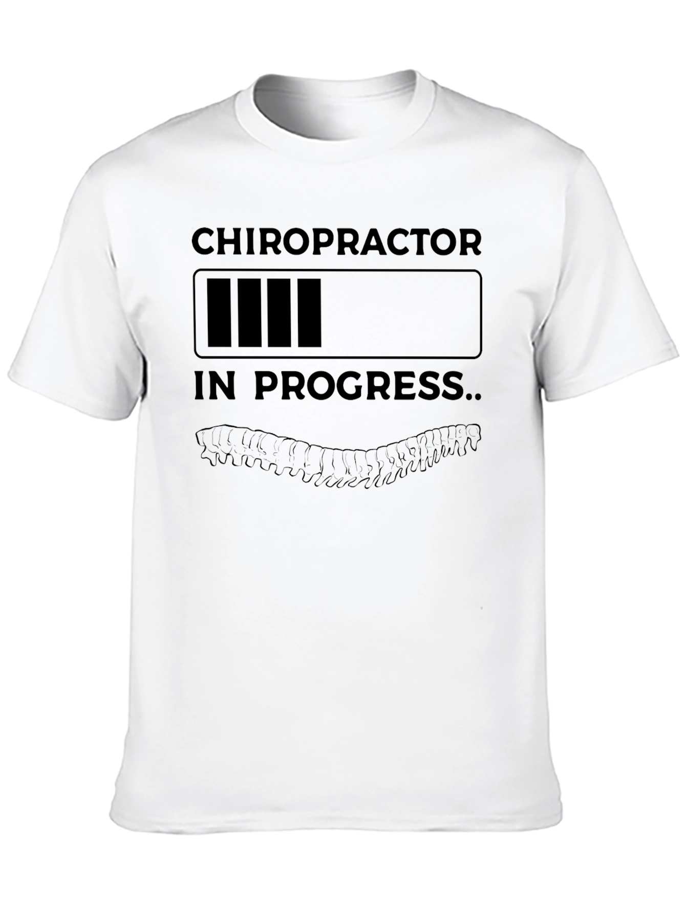 Black Chiropractor In Progress Funny T-Shirt view 10