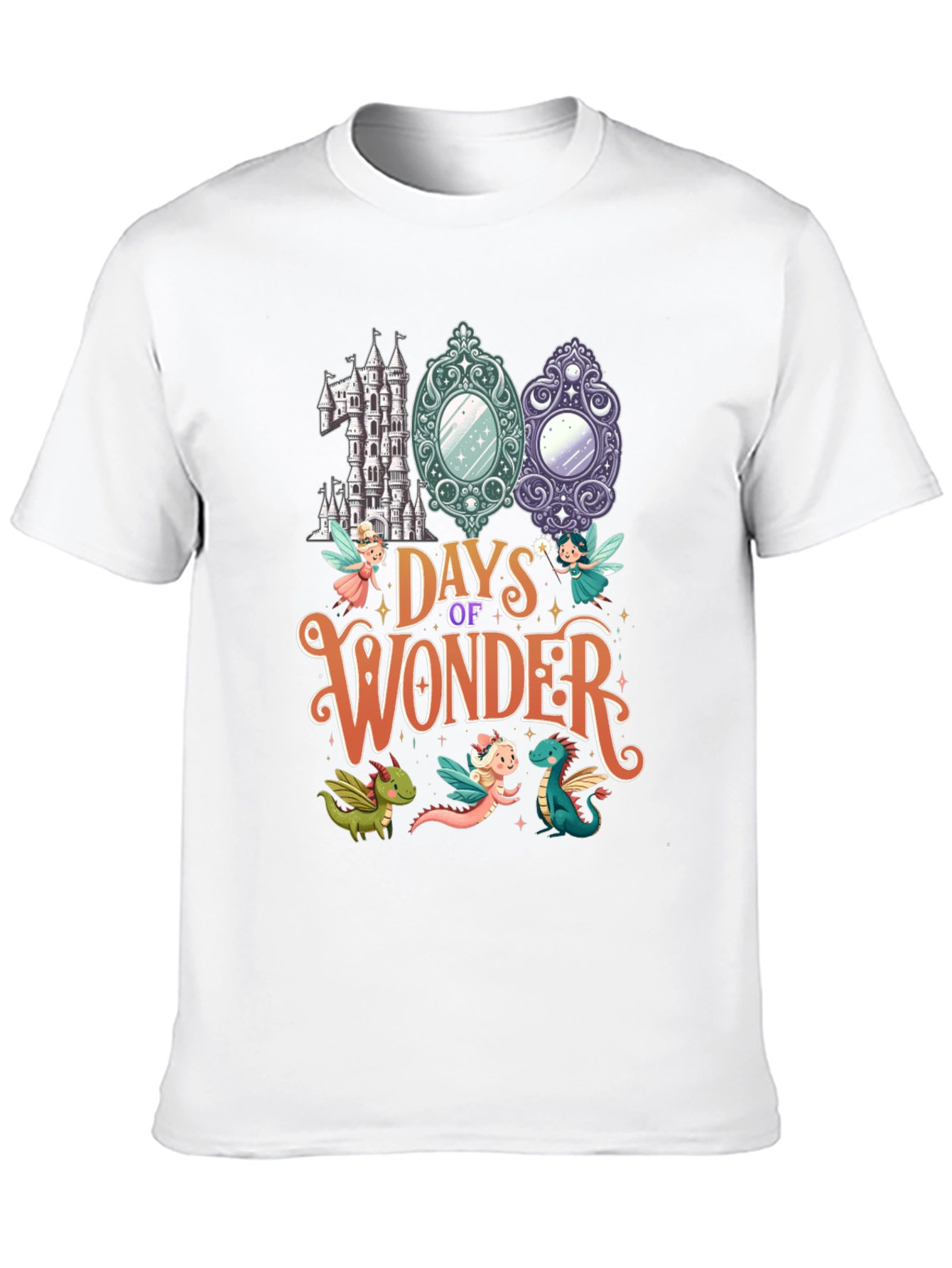 Black 100 Days of Wonder Black T-Shirt view 10