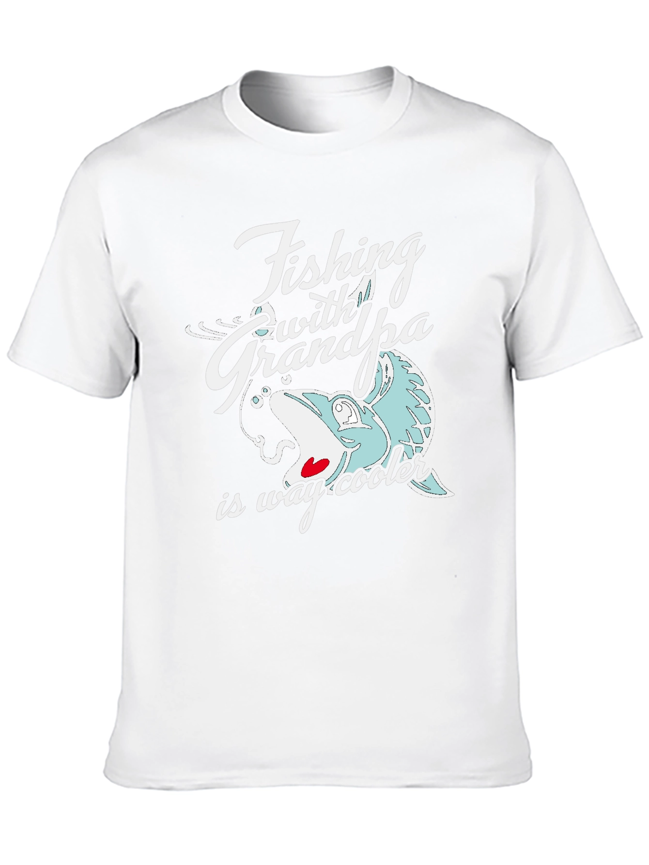 Black Fishing With Grandpa T-Shirt view 10