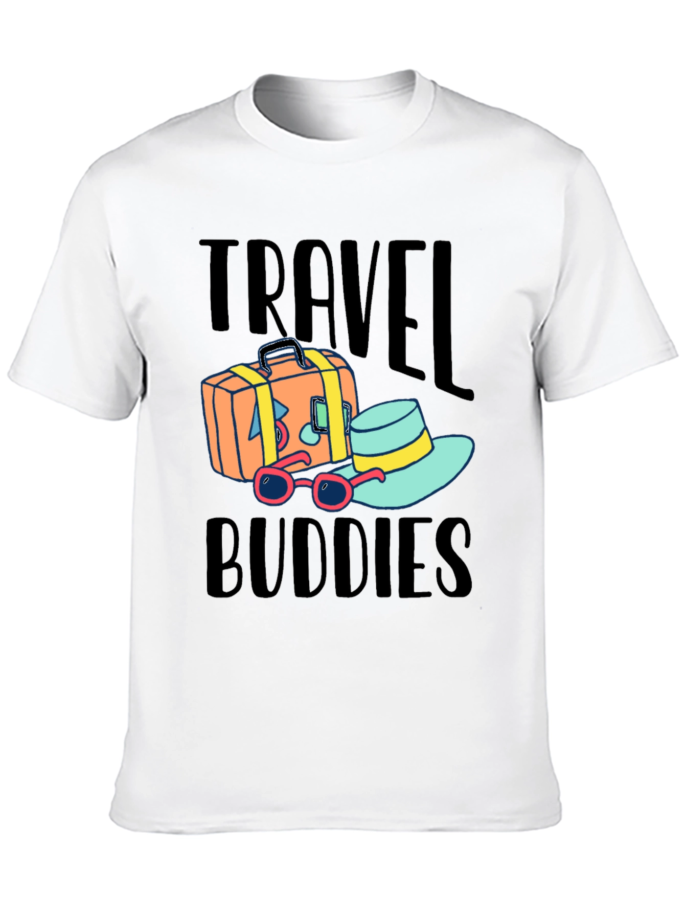 Black Travel Buddies T-Shirt view 10