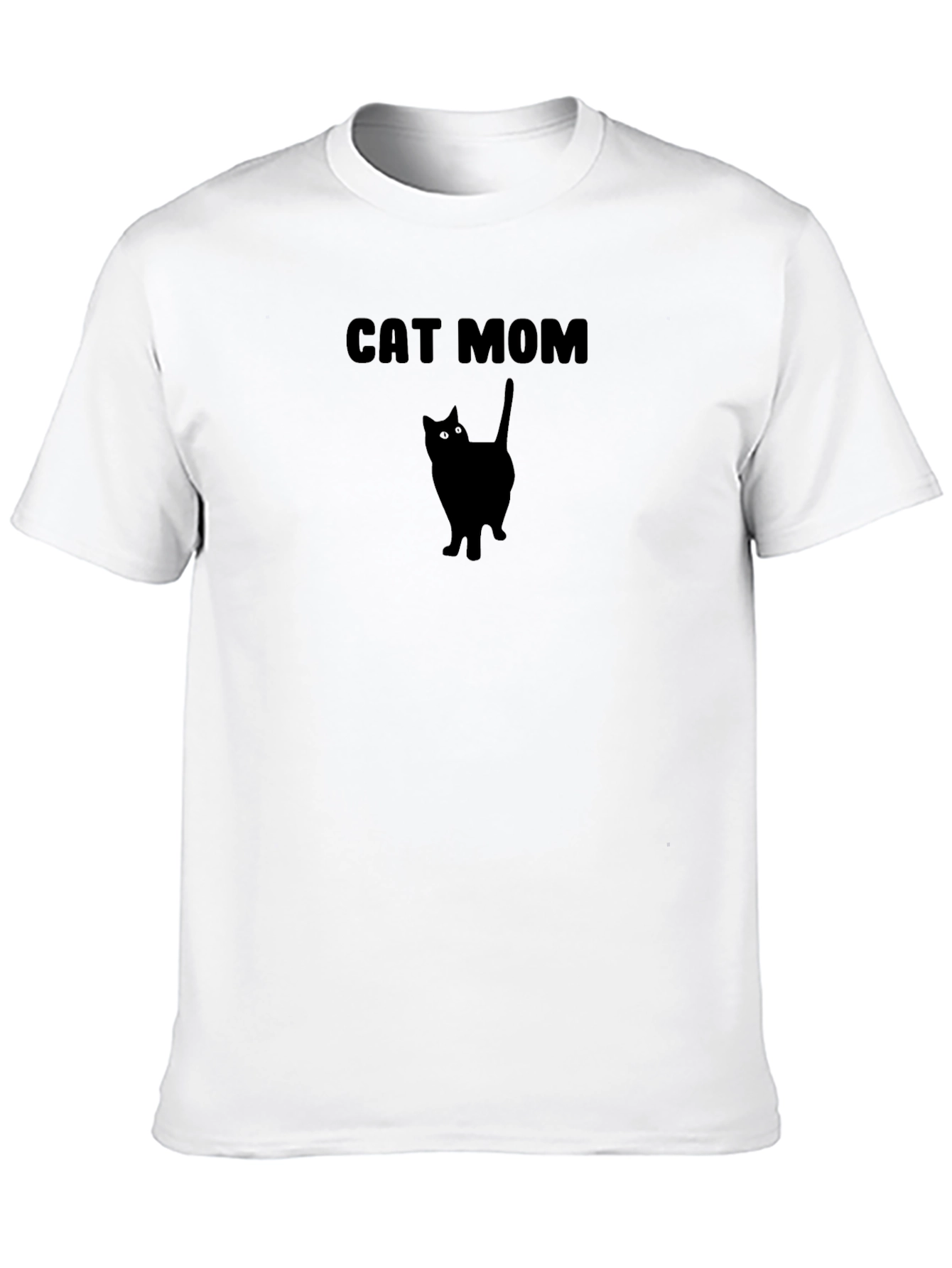 Black Cat Mom T-Shirt - Black Cat Silhouette view 10