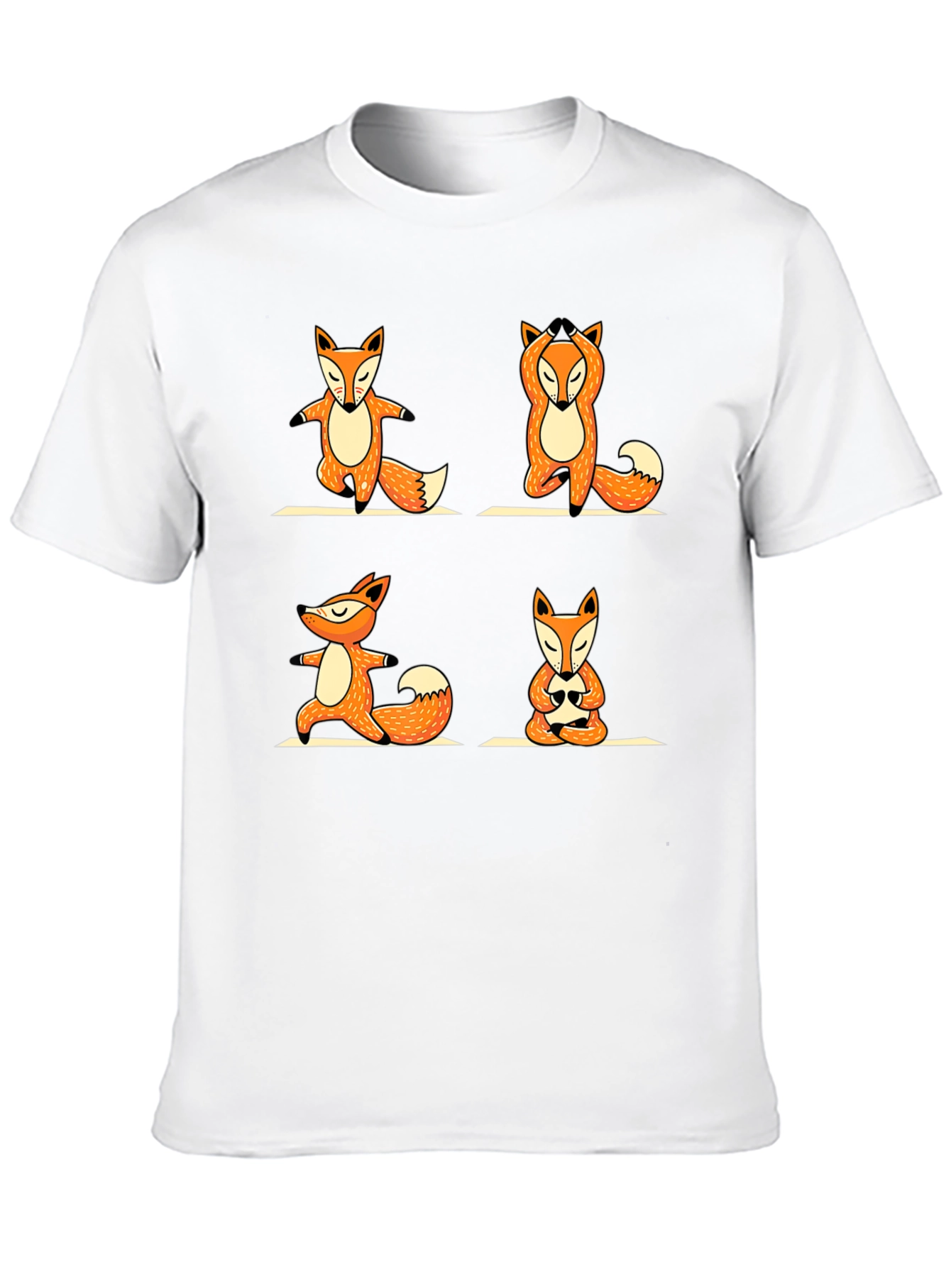 Black Yoga Fox Black T-Shirt view 10